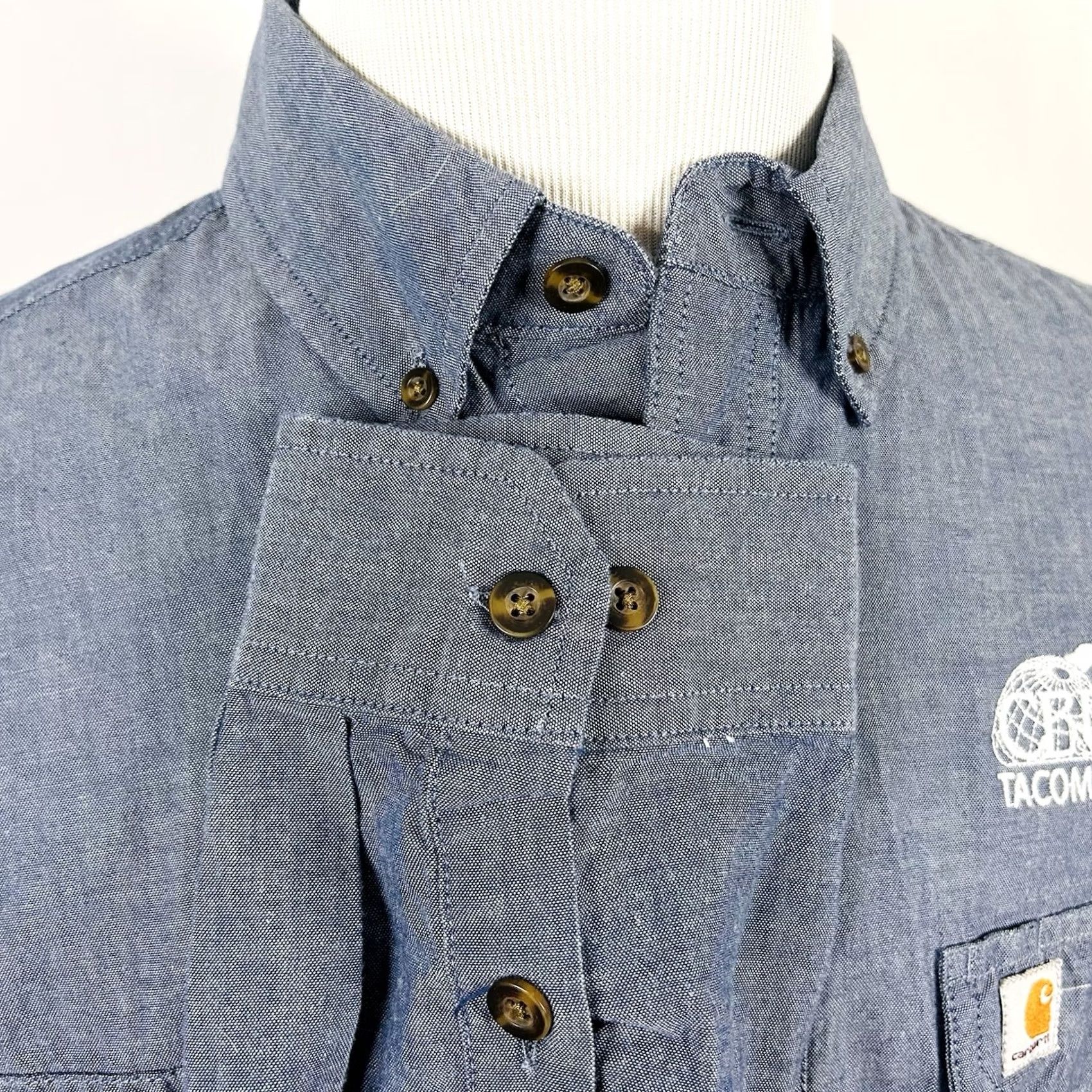 Carhartt NWT Carhartt Large Relaxed Ft Work Shirt Chambray Blue Wash Button Down Cotton Shirt Men L Chambray Blue Wash Button-Down Carhartt NWT Shirt Men L Size US L / EU 52-54 / 3 - 5 Thumbnail