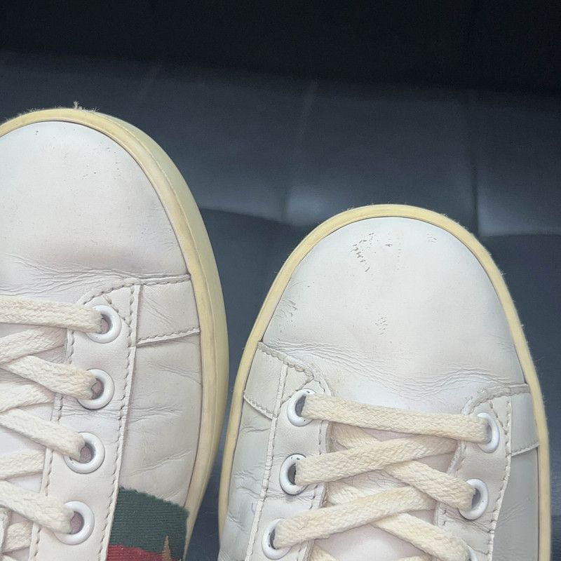 Gucci Gucci ACE Leather Pineapple Embroidery Sneakers - Size US 5 / IT 35 - 6 Thumbnail