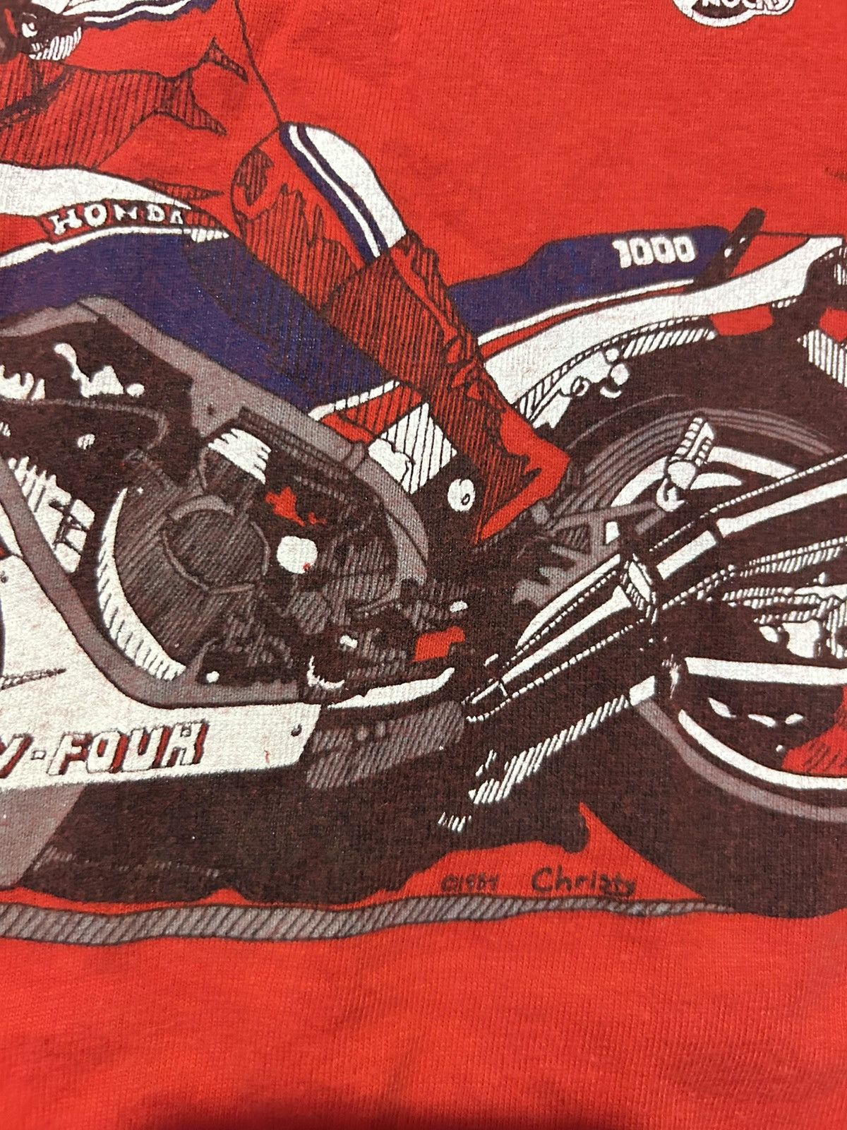 Vintage Vintage 1984 Honda Motorcycle Red size medium Size US M / EU 48-50 / 2 - 3 Thumbnail