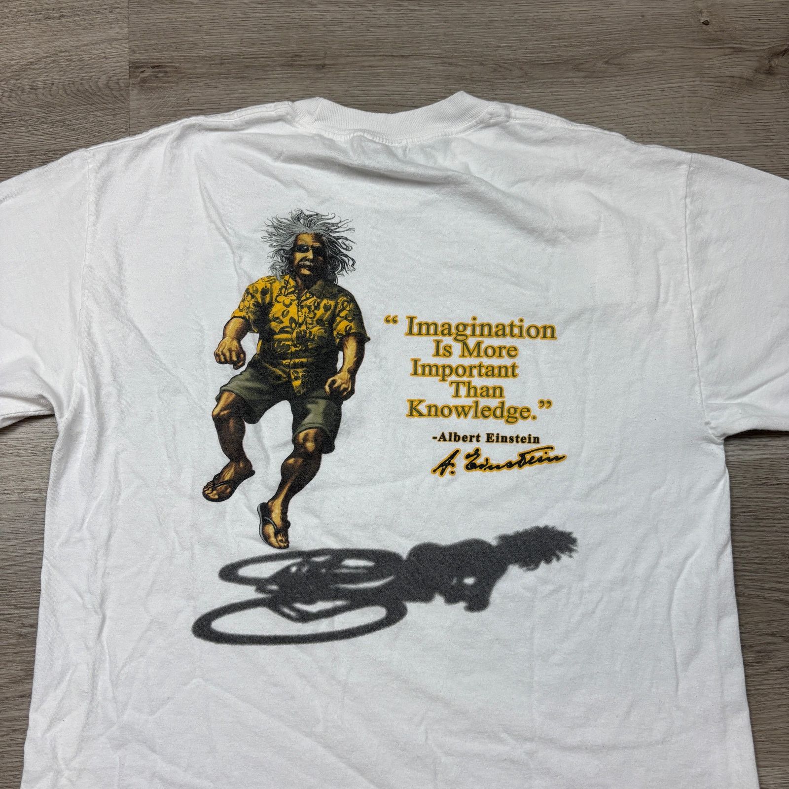 Vintage VTG Albert Einstein Imagination More Important Shirt Large Size US L / EU 52-54 / 3 - 3 Thumbnail