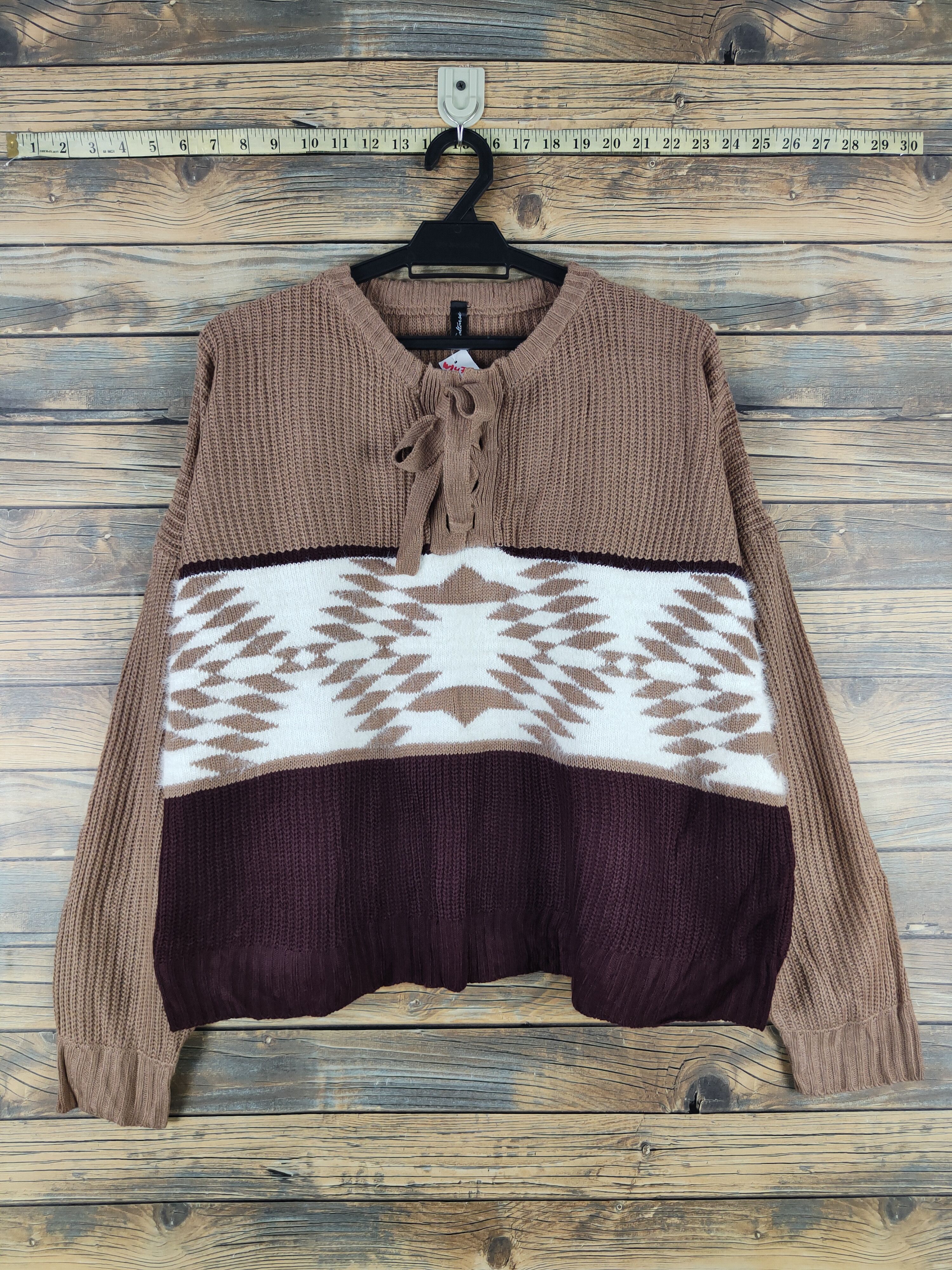 Vintage Saltanse Brown Knitwear sweatshirt baggie #W1476 Size M / US 6-8 / IT 42-44 - 1 Thumbnail