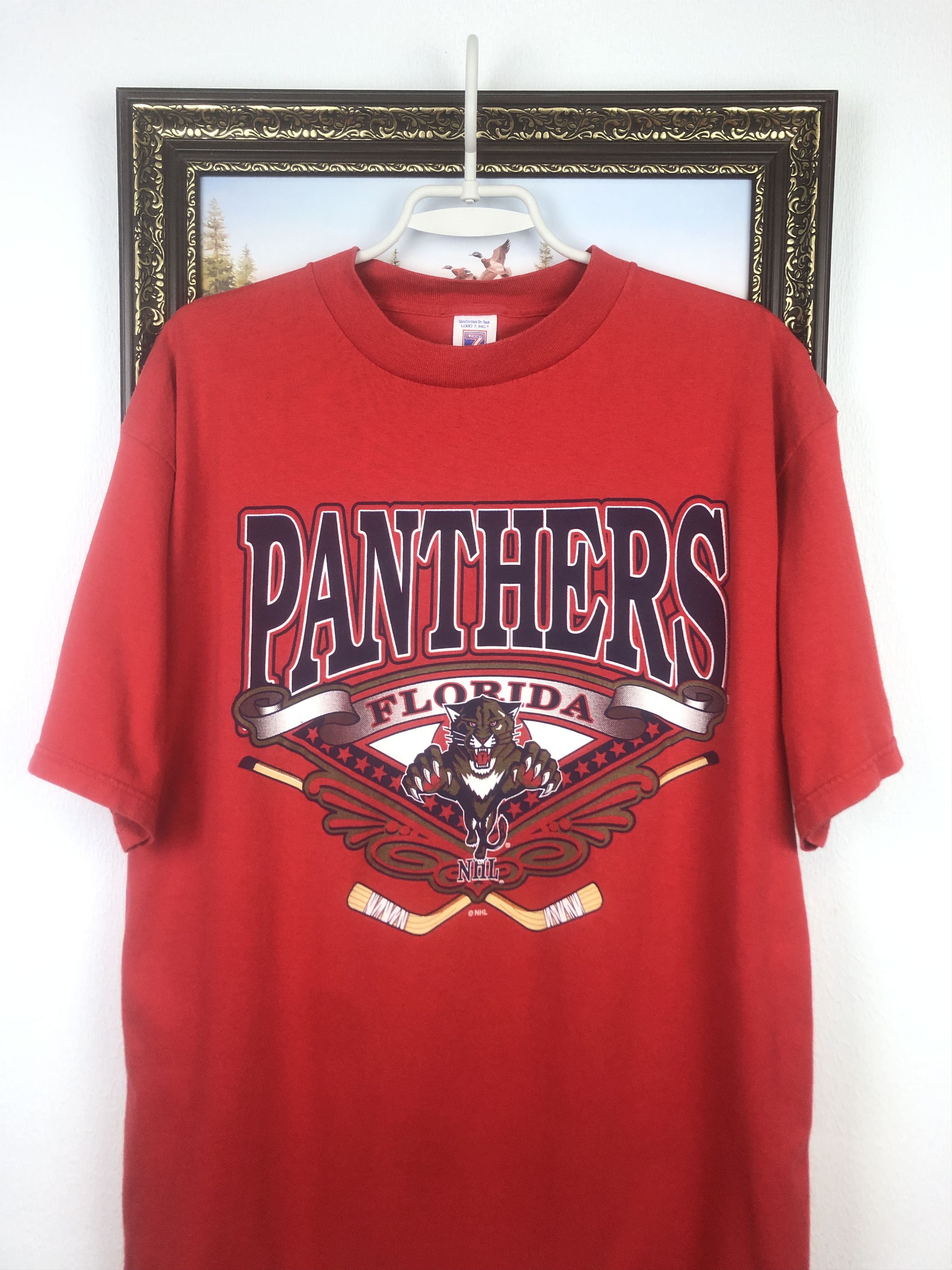 NHL Vintage 90's Florida Panthers NHL Shirt Over Print Jersey Size US XL / EU 56 / 4 - 2 Thumbnail