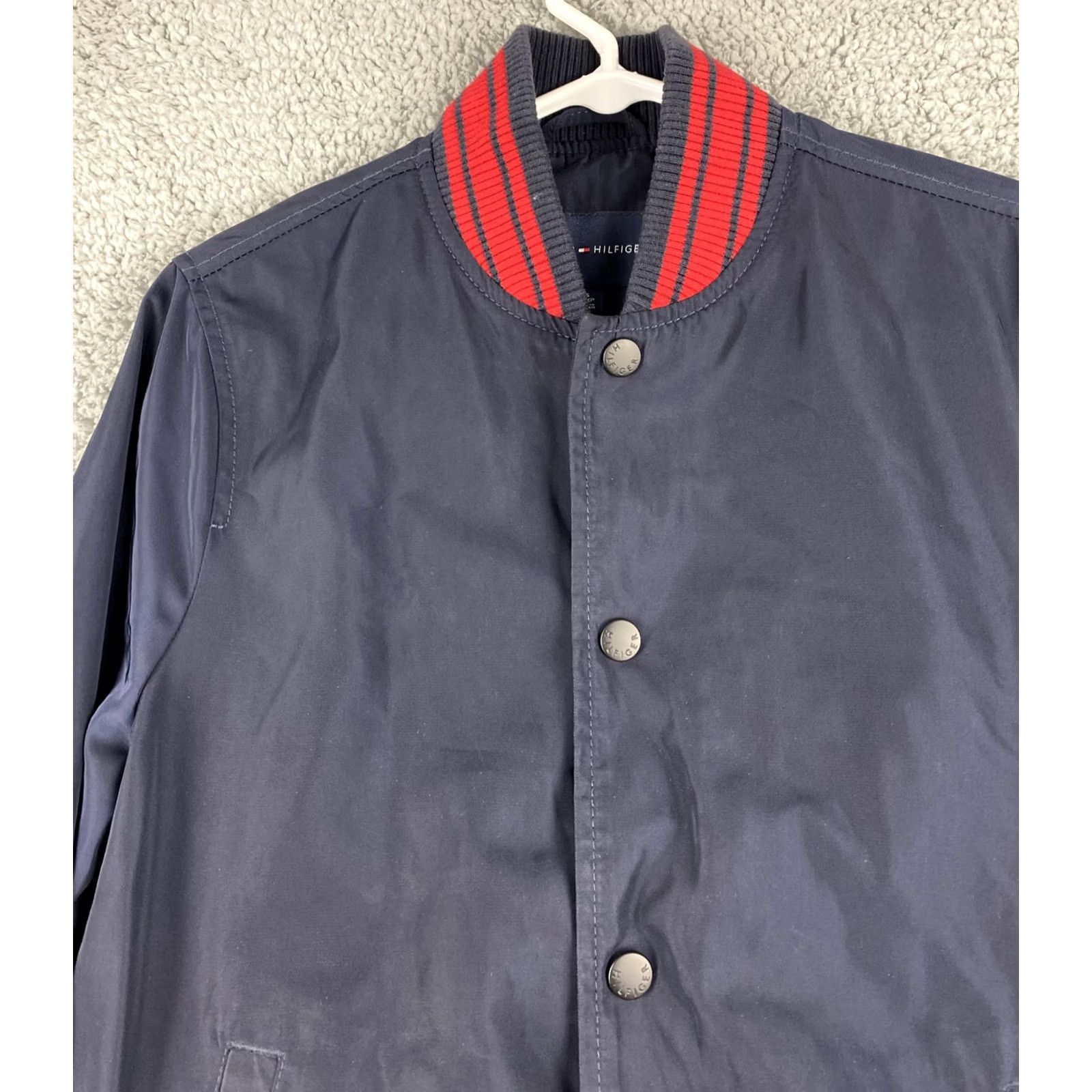Tommy Hilfiger Tommy Hilfiger Jacket Mens XS Navy Full Zip Bomber Logo Outdoor All Seasons Casual Shoes? Size US XS / EU 42 / 0 - 2 Thumbnail