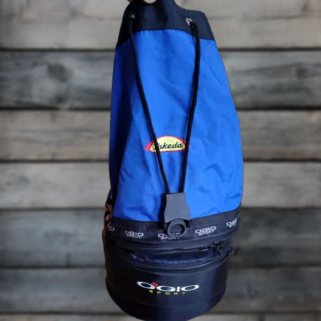 Vintage VINTAGE OGIO Duffle Bag 3 In 1 Blue Nylon 24" Tall Fish Pattern Sports Gear 1990s Mens Bag Size ONE SIZE - 1 Thumbnail