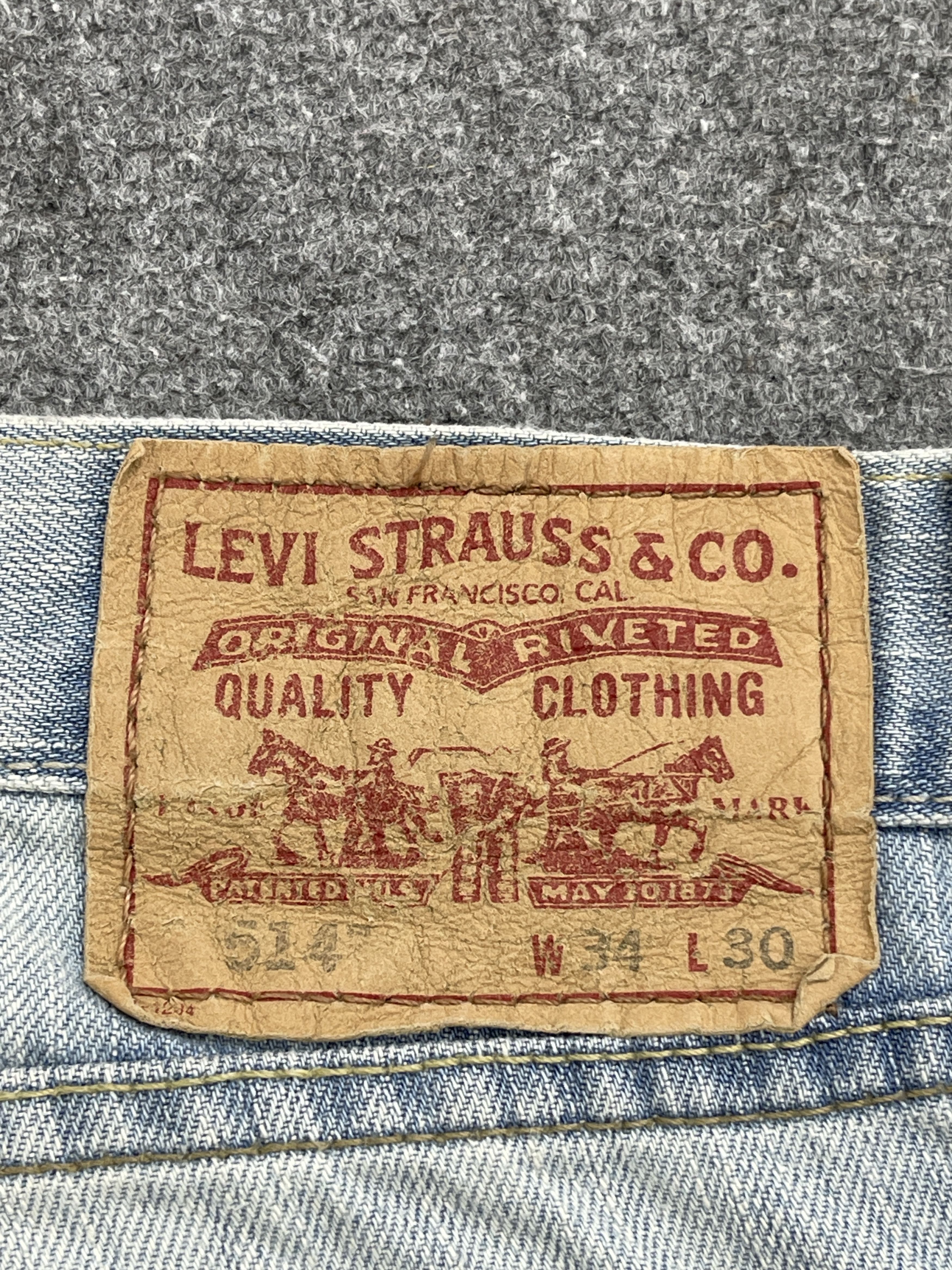 Levi's Vintage Levis 514 Slim Straight Light Wash Jeans DP2488 Size US 34 / EU 50 - 5 Thumbnail
