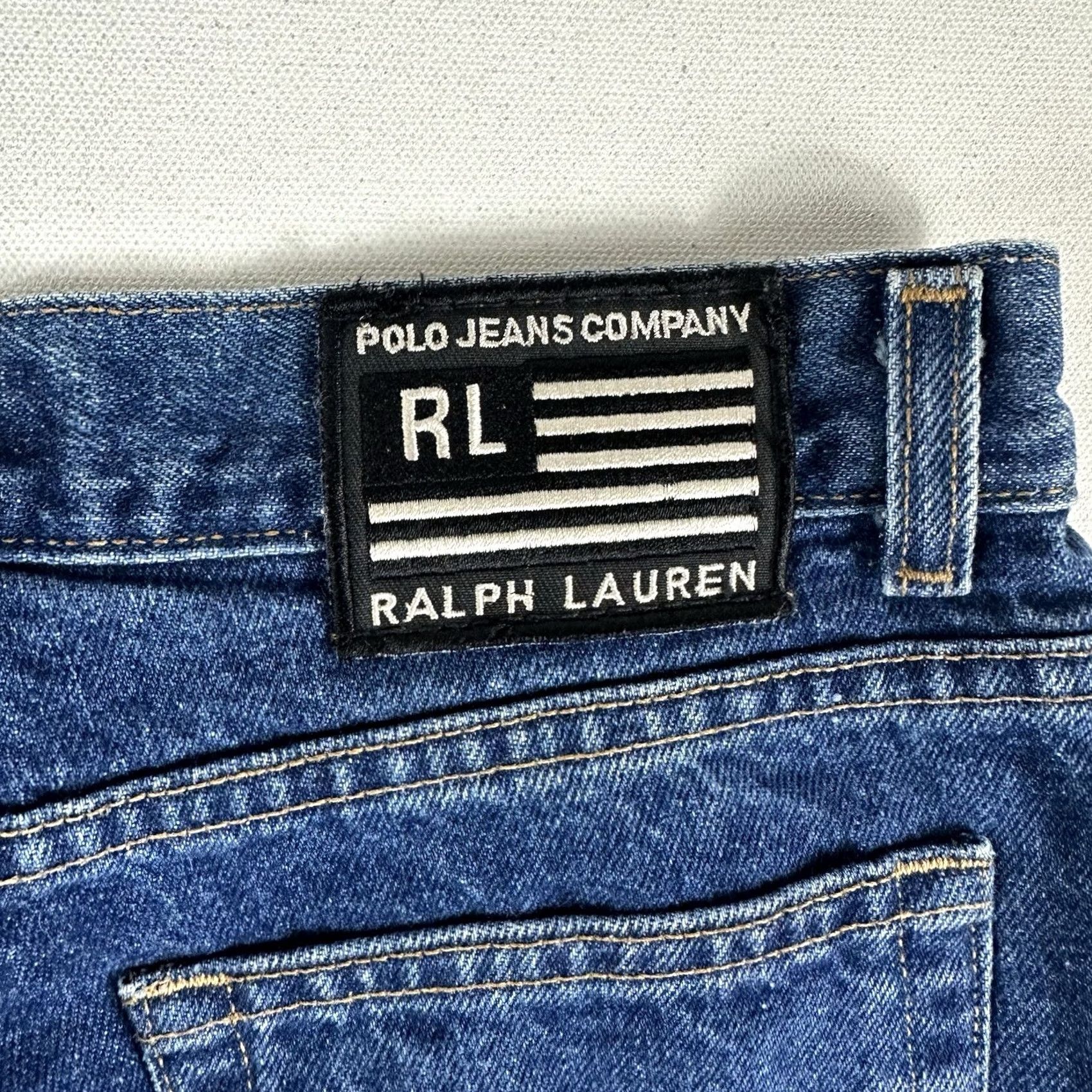 Polo Ralph Lauren VINTAGE Polo Jeans Co Ralph Lauren Women 16 Jeans Dark Blue Straight Women's 16 Y2K Button Size 38" / US 16 / IT 52 - 7 Thumbnail