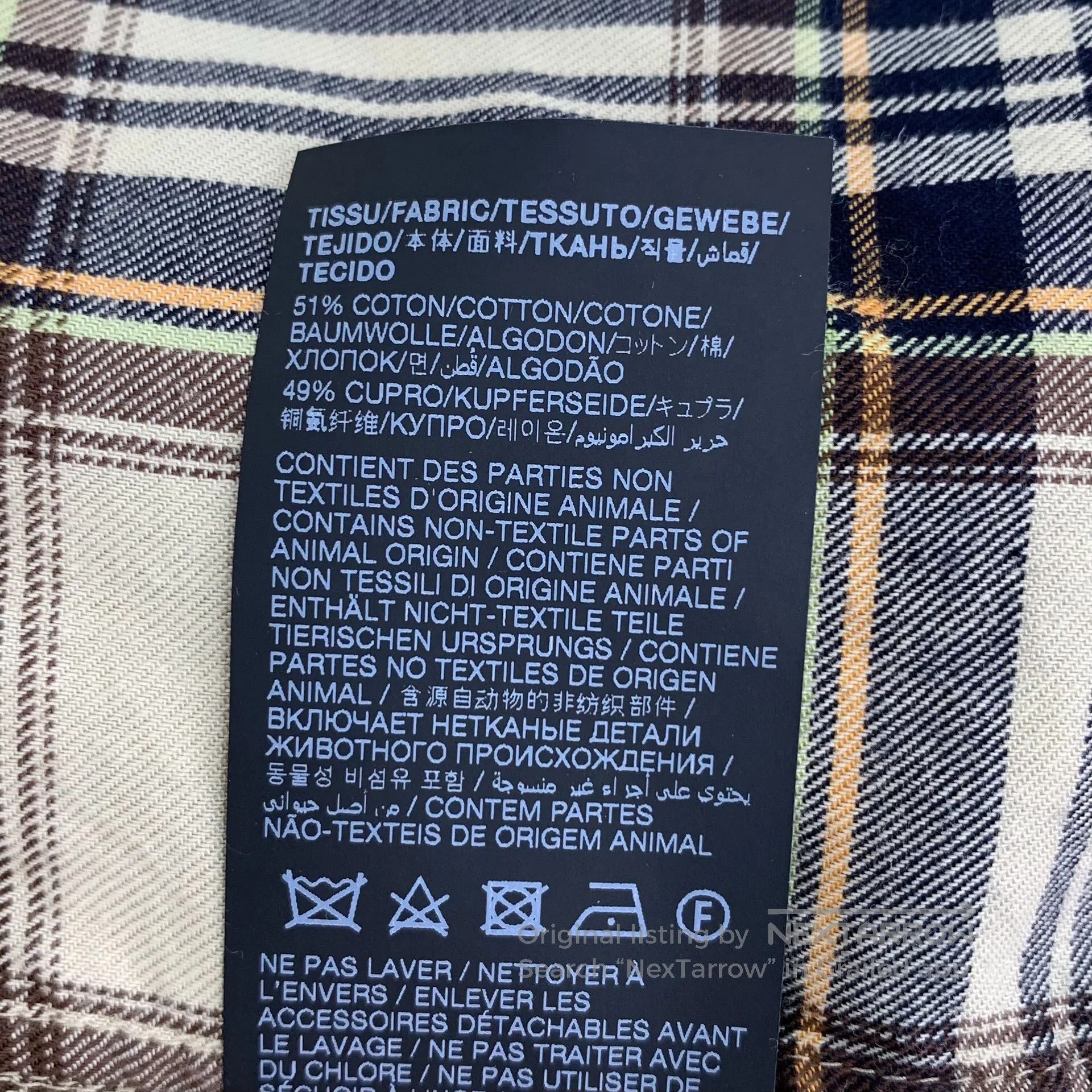 Saint Laurent Paris Saint Laurent Paris Contrast color check tie bow long slee Size M / US 6-8 / IT 42-44 - 7 Thumbnail