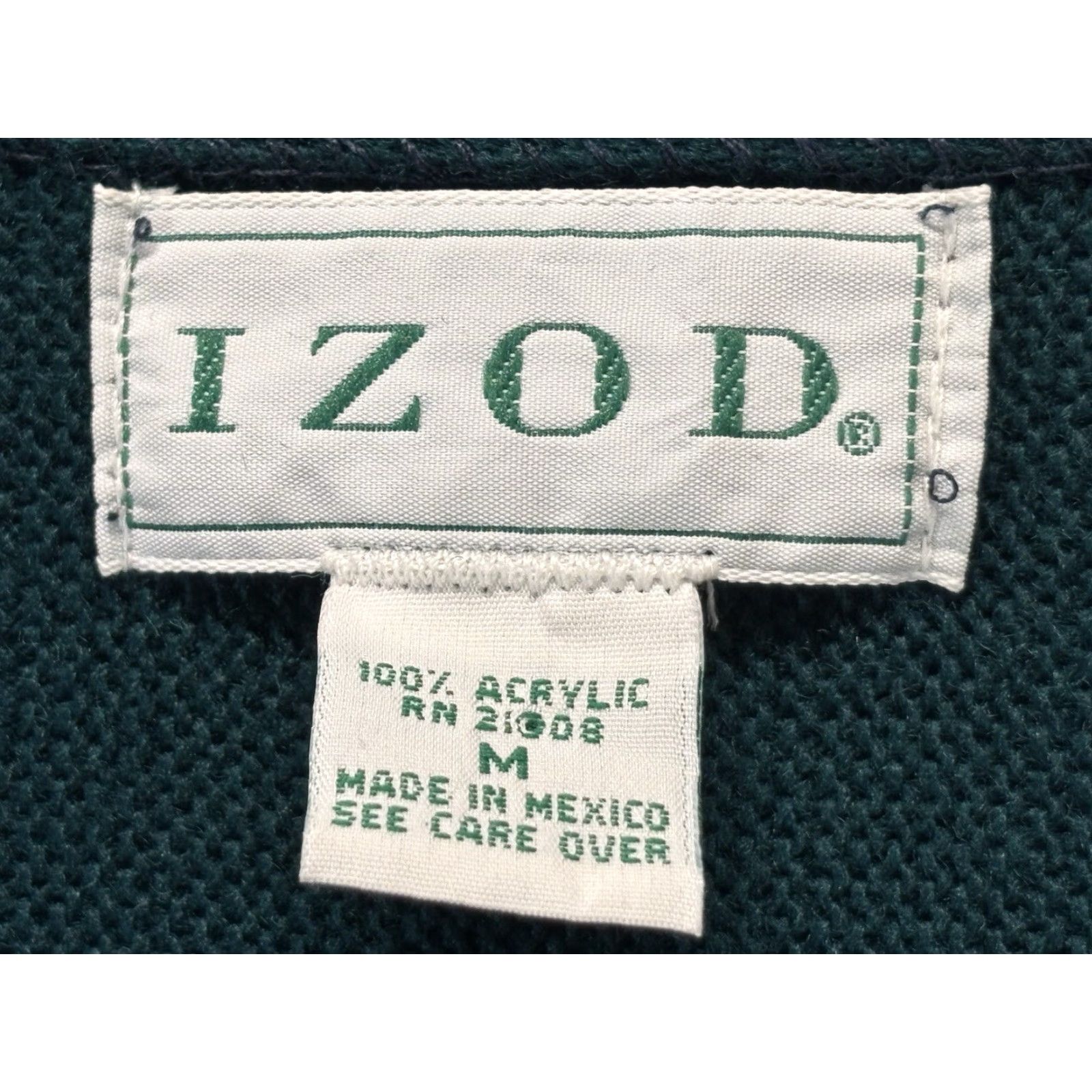 Izod VINTAGE IZOD Cardigan Sweater Men M V-Neck Blue Solid Rib Knit Preppy Crest 90s/Academia Mens Size US M / EU 48-50 / 2 - 5 Thumbnail