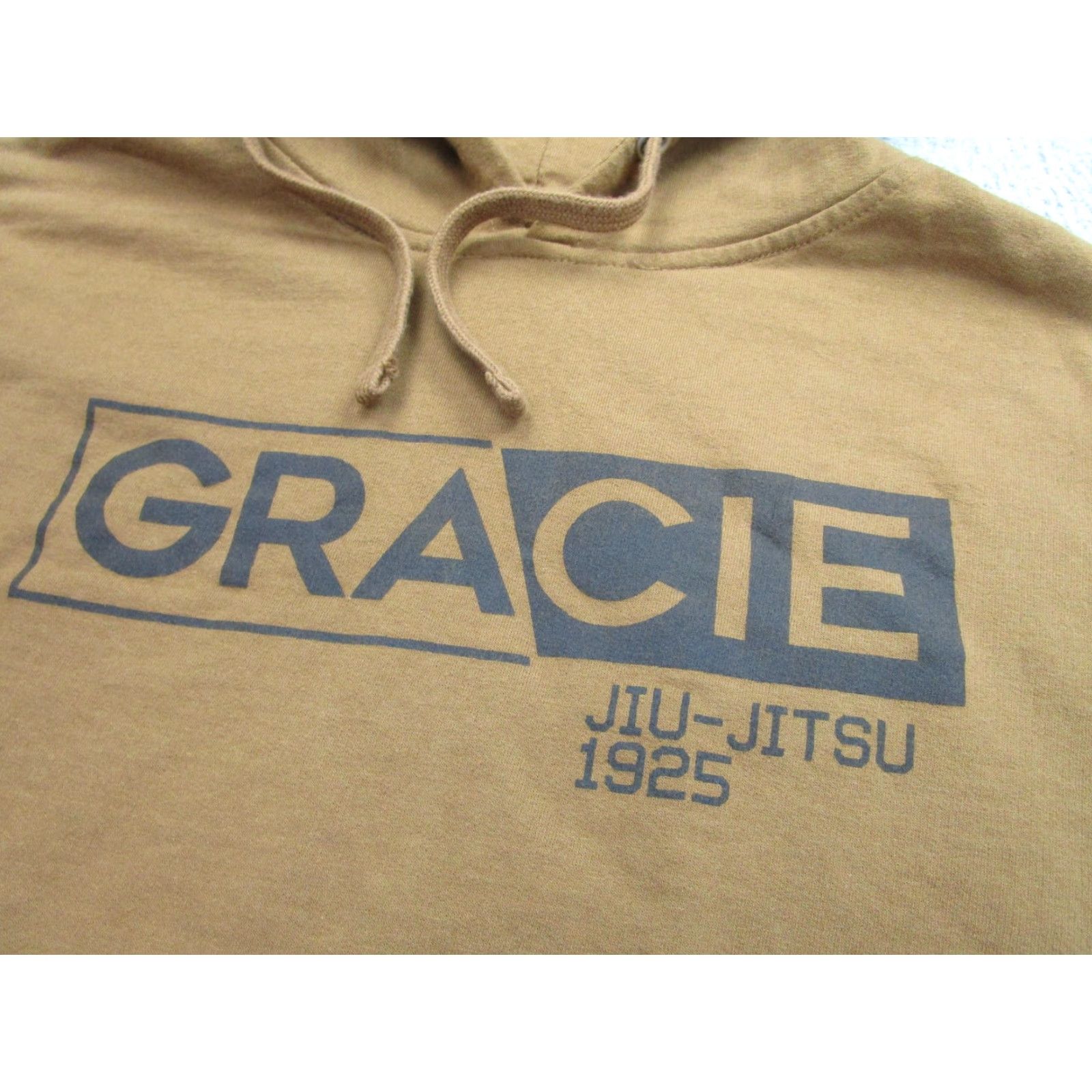 Vintage Gracie Jiu-Jitsu Hoodie Mens Medium Brown Pullover Kangaroo Pocket Made in USA Size US M / EU 48-50 / 2 - 3 Thumbnail