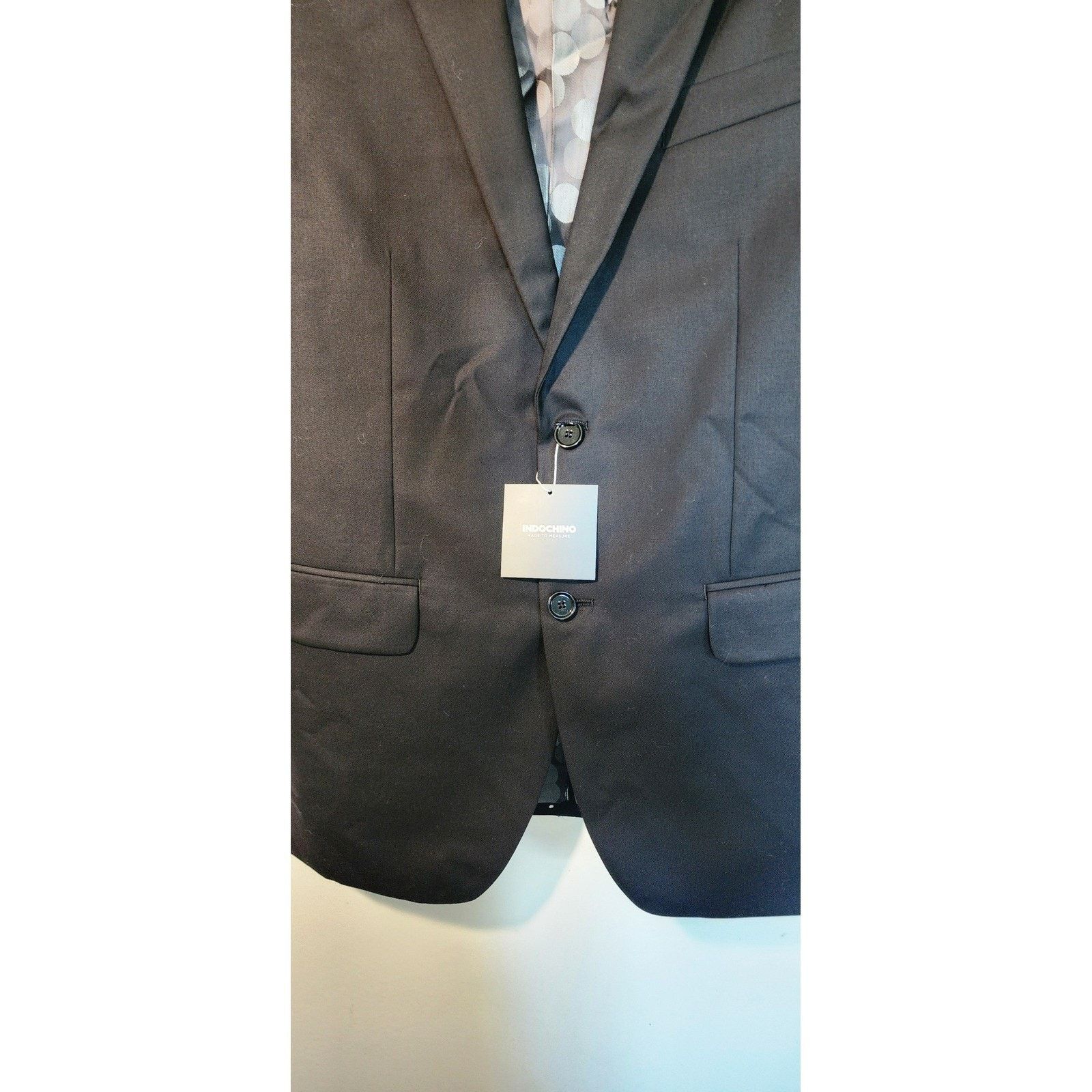 Indochino NWT Indochino Newbury 42 Mens Black 100% Wool Blazer Size 42R - 12 Thumbnail