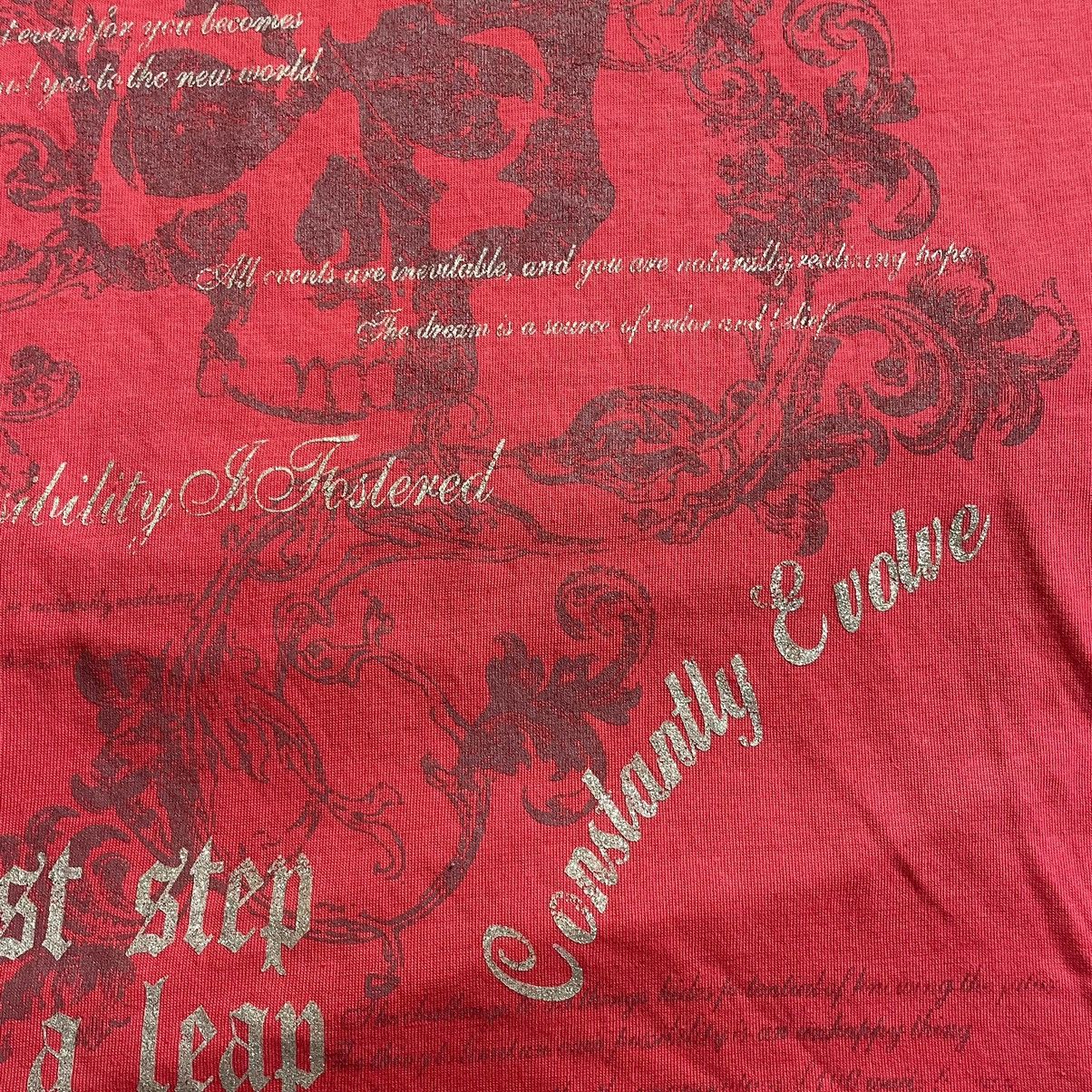 If Six Was Nine × Japanese Brand × Le Grande Bleu (L.G.B.) 🇯🇵 BEAUMONT CARR POEM GLITTER FONT DOUBLE LAYER TSHIRT Size US XXL / EU 58 / 5 - 12 Thumbnail