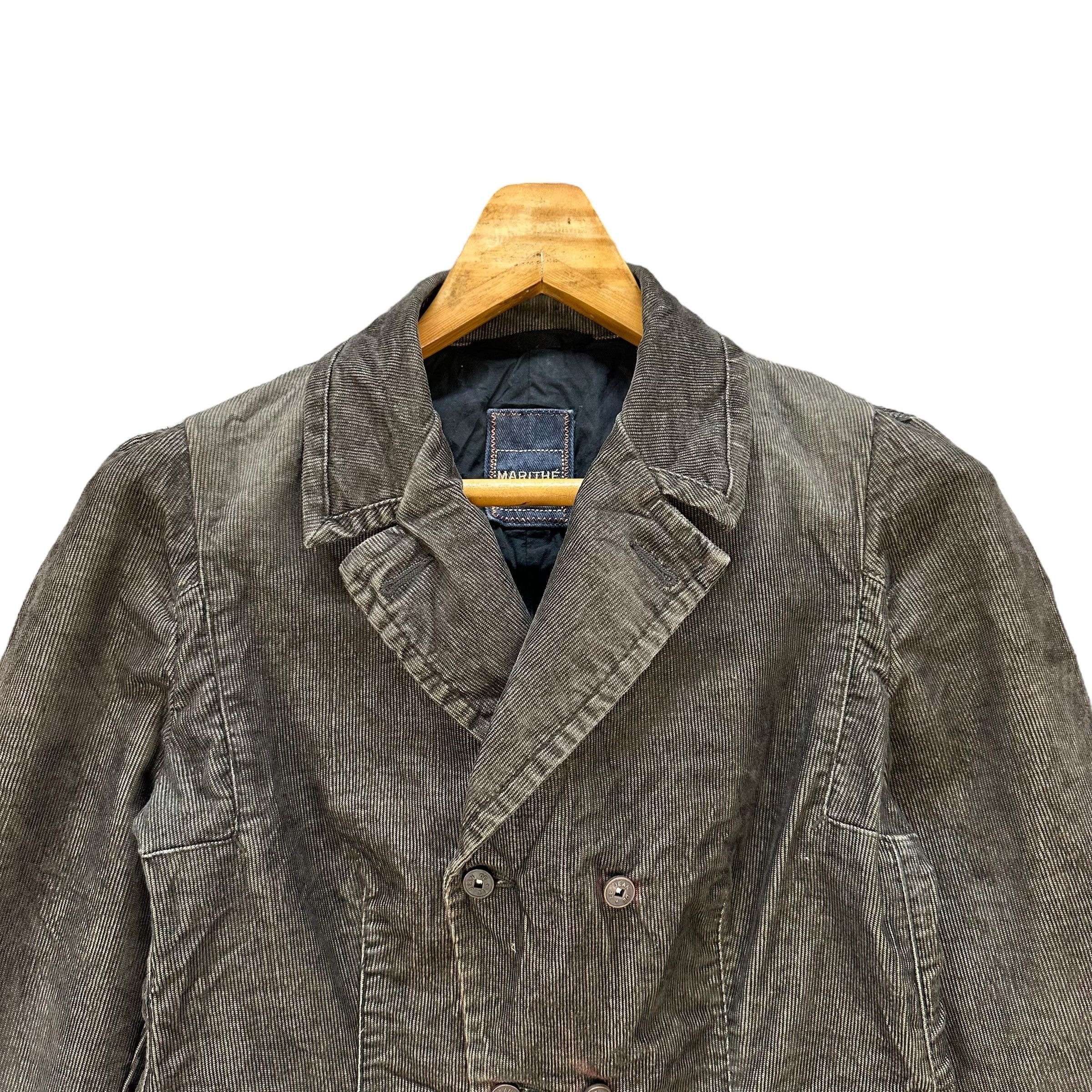 Marithe + Francois Girbaud Vintage MFG Double Breast Corduroy Jacket #A78-1897 Size M / US 6-8 / IT 42-44 - 2 Thumbnail