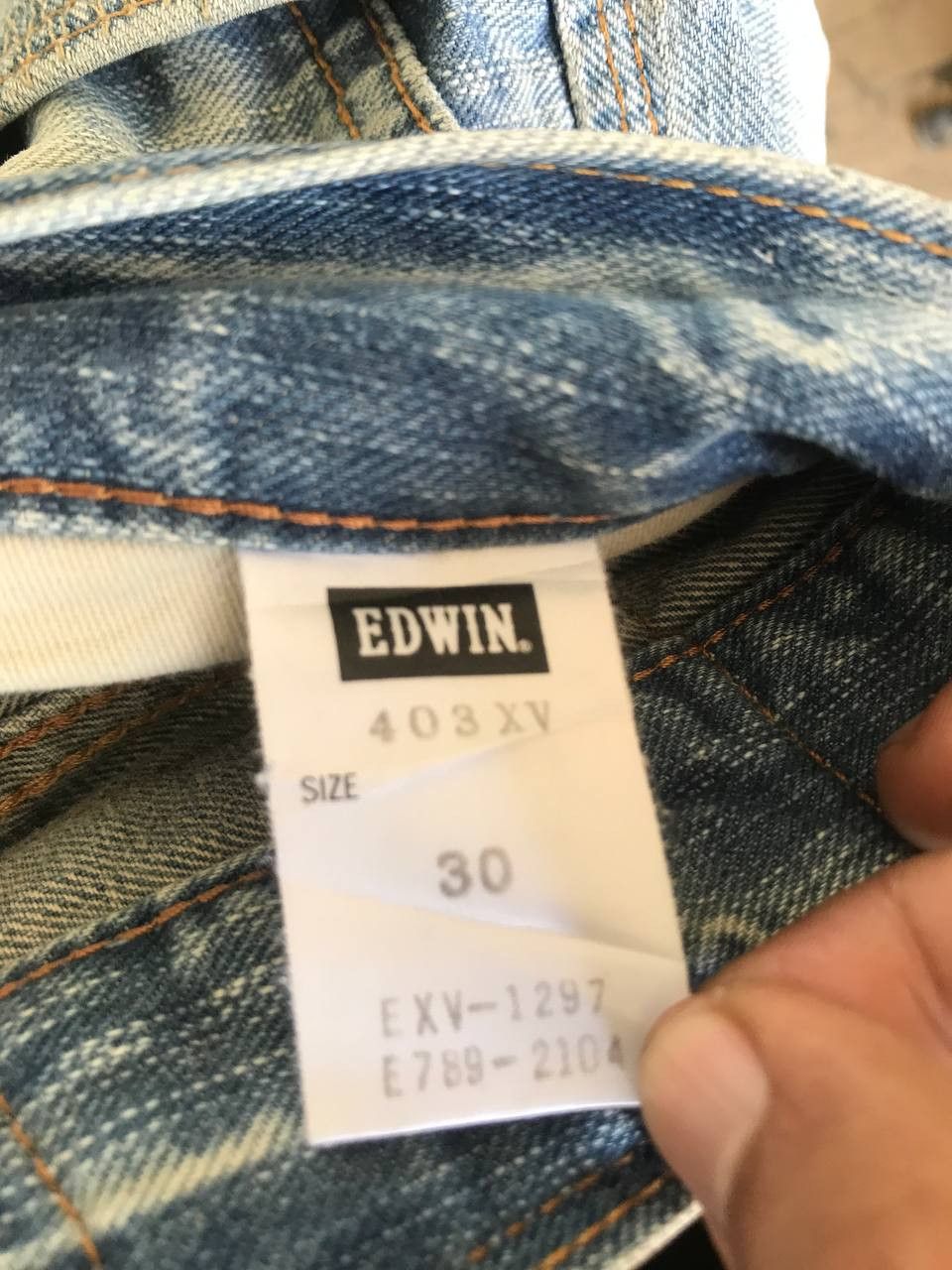 Japanese Brand Edwin Lot 403XV Wash Patchwork Denim Kapital Inspired Size US 30 / EU 46 - 8 Thumbnail
