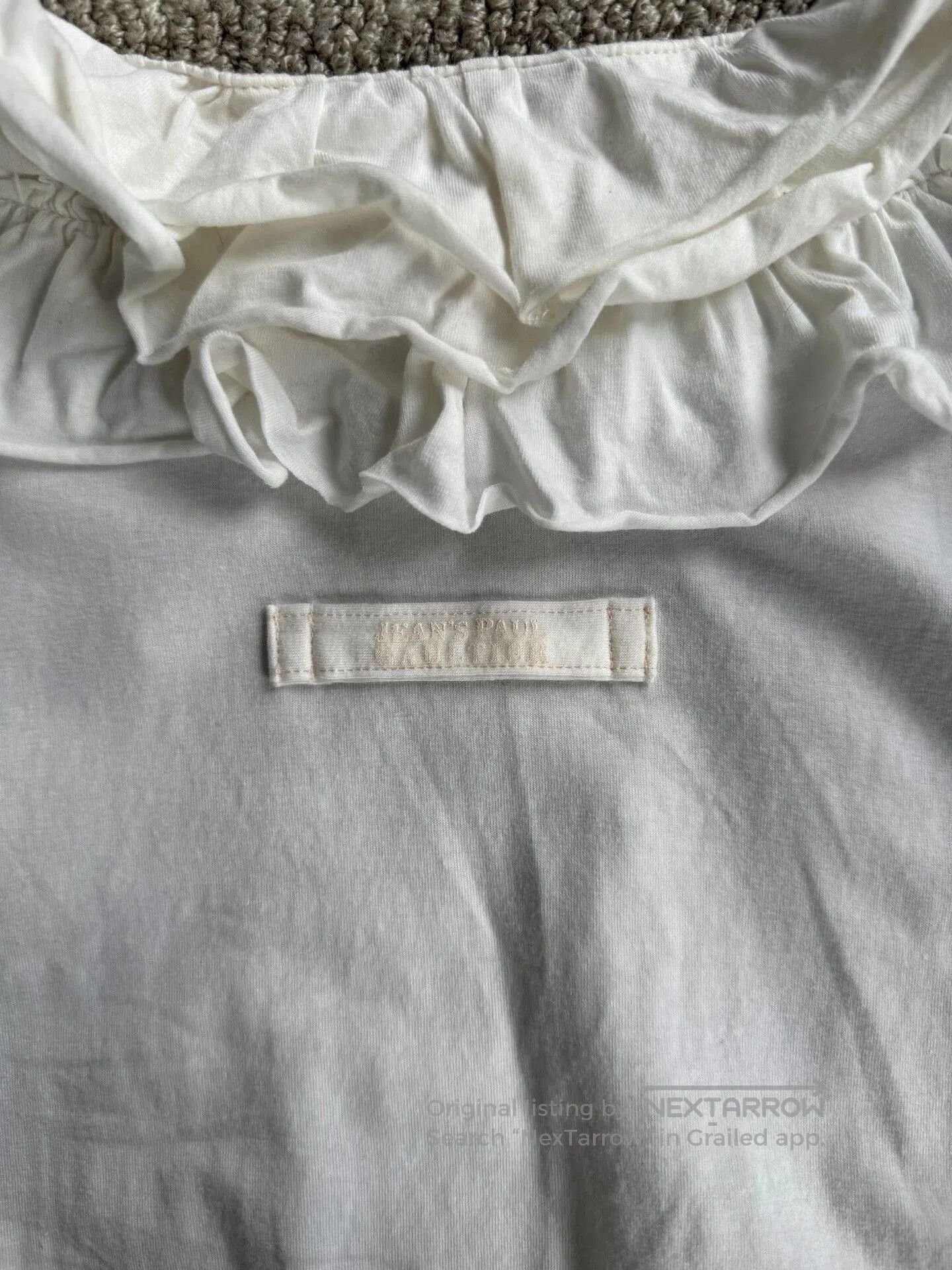 Jean Paul Gaultier Jean Paul Gaultier Ruffled Cream Top. Size XS / US 0-2 / IT 36-38 - 7 Thumbnail