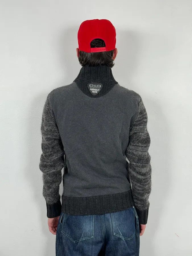 Dolce & Gabbana 2000s Dolce & Gabbana Gradient Grey Wool Zip-Up Sweater Size US M / EU 48-50 / 2 - 4 Thumbnail