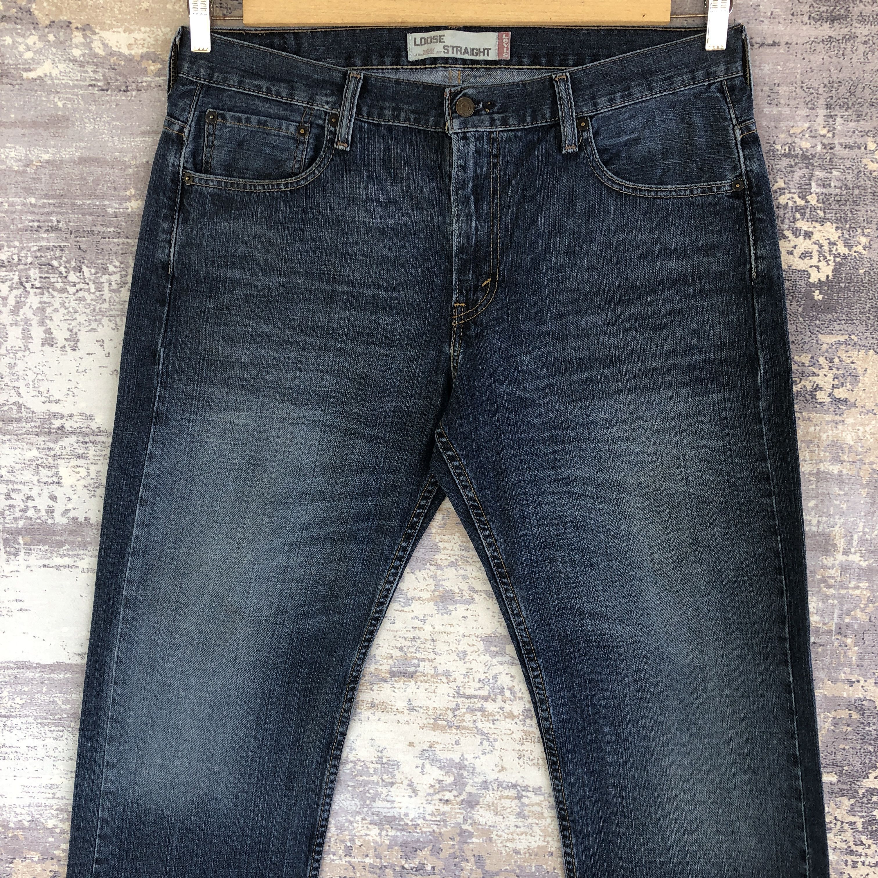 Levi's Vintage Y2K Levis 569 Baggy Jeans Levi's Faded Ripped Denim Size US 36 / EU 52 - 4 Thumbnail