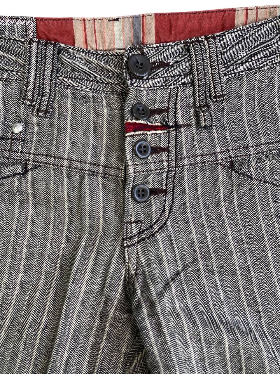Marithe + Francois Girbaud 2000's Marithe+Francois Girbaud Stripped Grey Relaxed Pants Size US 30 / EU 46 - 7 Thumbnail