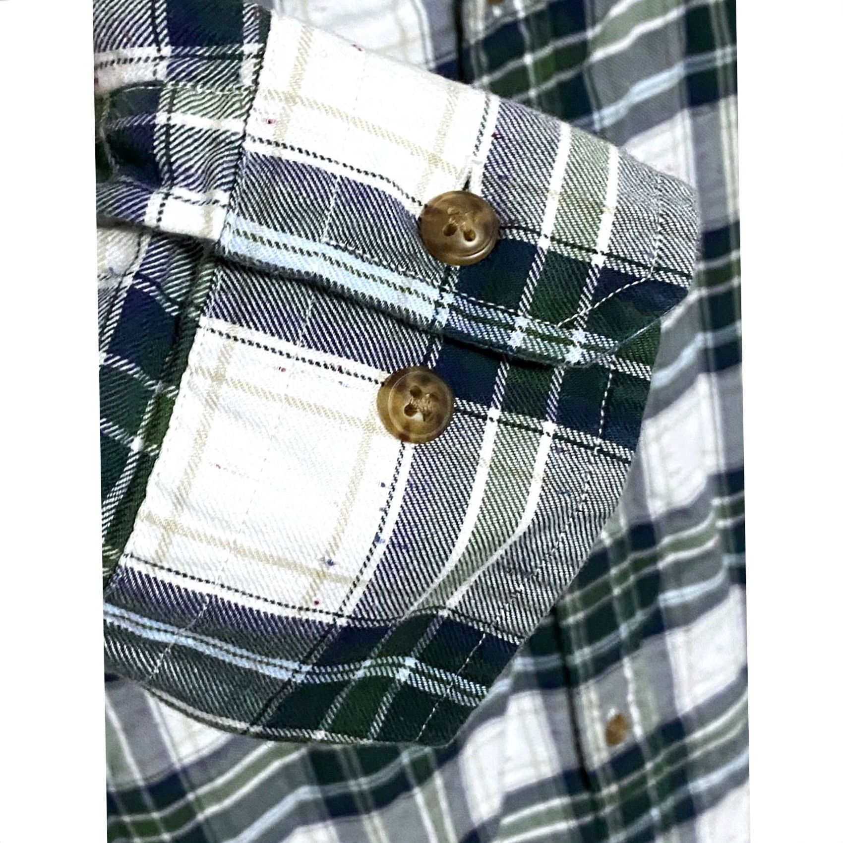 Nautica Nautica Slim Fit Flannel Green Plaid Button Shirt Mens L Garpcore Grunge Preppy Shirt Size US L / EU 52-54 / 3 - 6 Thumbnail
