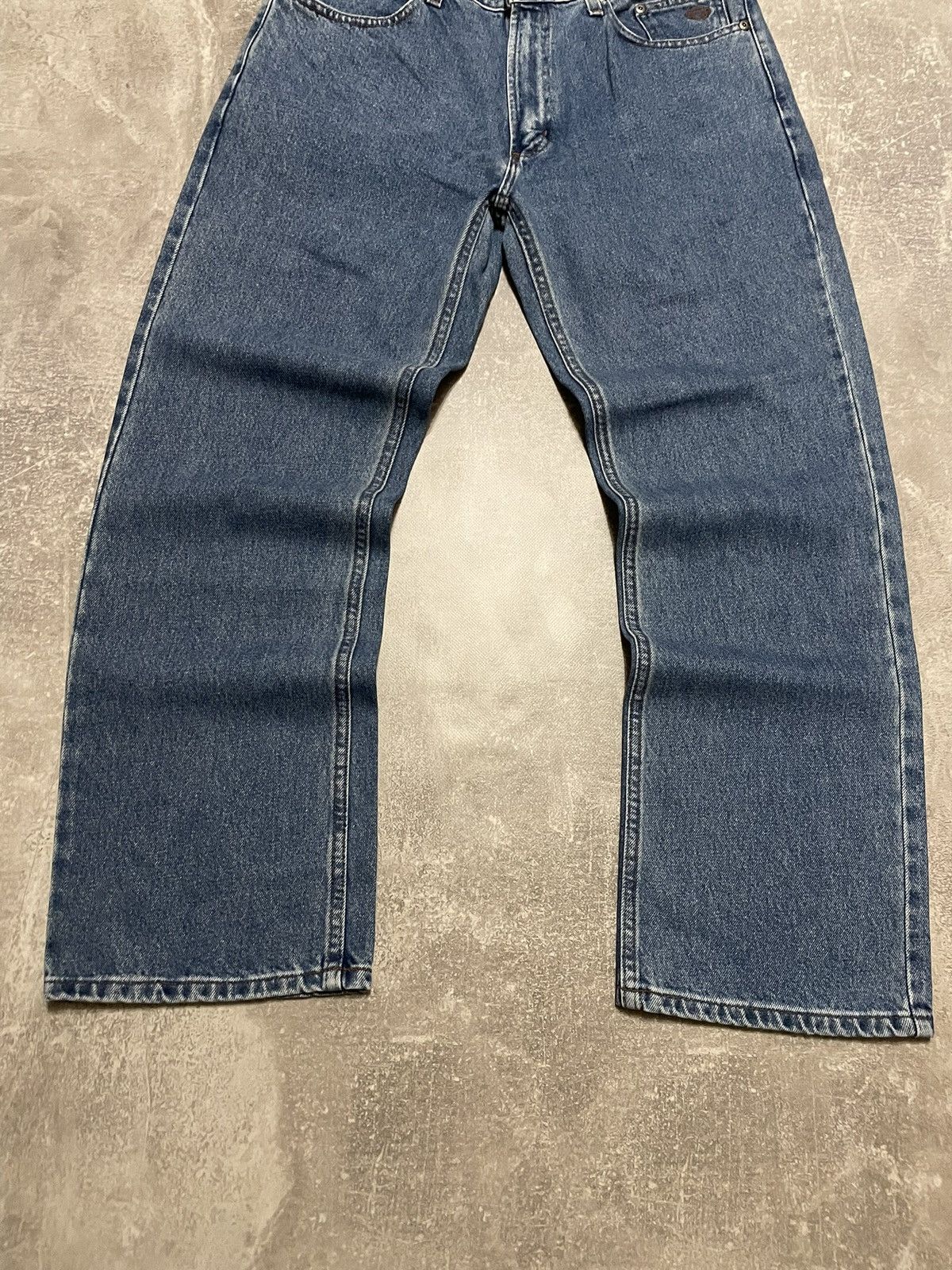 Harley Davidson × Vintage Vintage Harley Davidson Buggy Blue Denim Jeans Y2K 34/30 Size US 34 / EU 50 - 4 Thumbnail