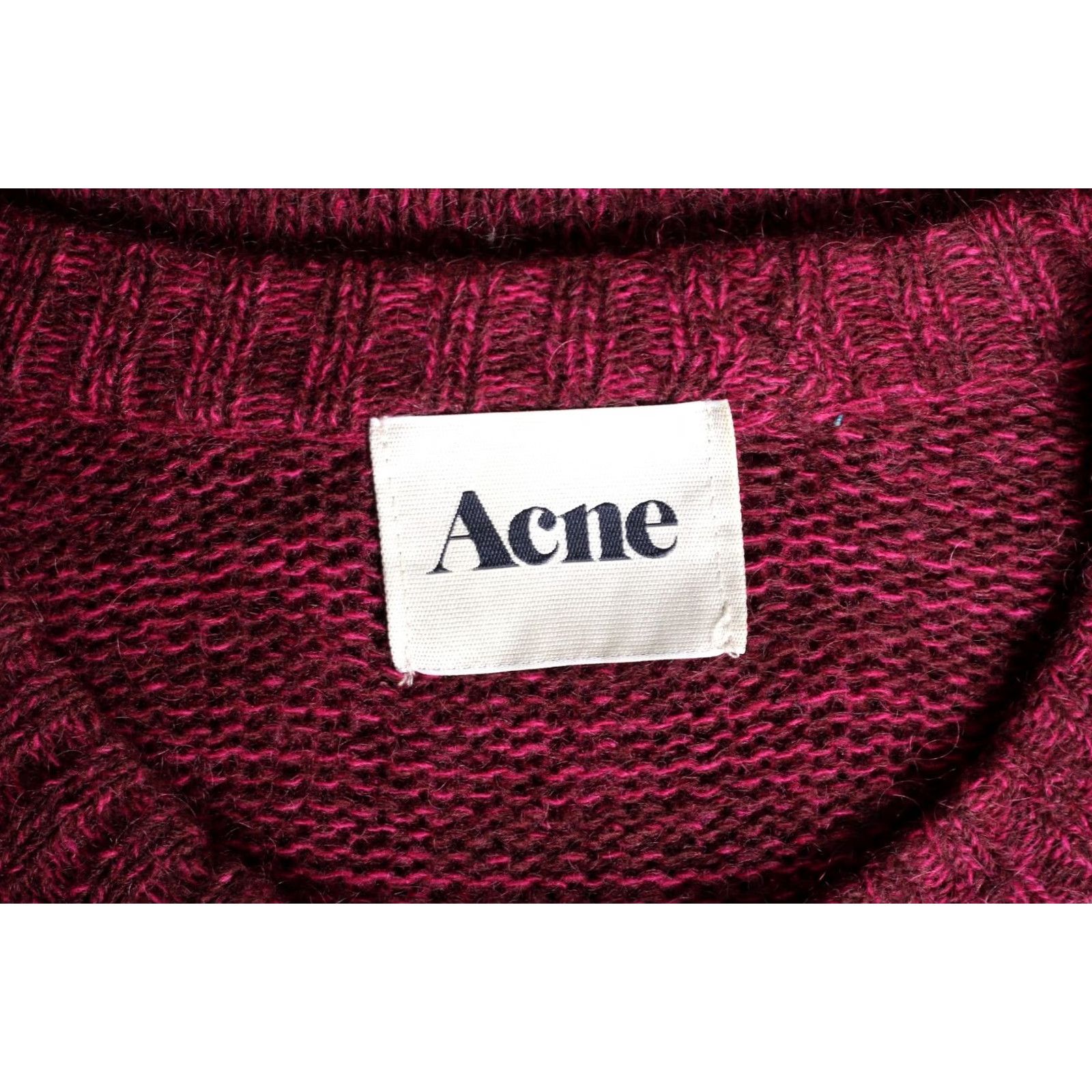 Vintage ACNE SINGER AW12 Crew Neck Knit Wool Mohair Jumper Sweater Women L Purple Melange Knitwear Pullover Jumper Womens Size L / US 10 / IT 46 - 4 Thumbnail