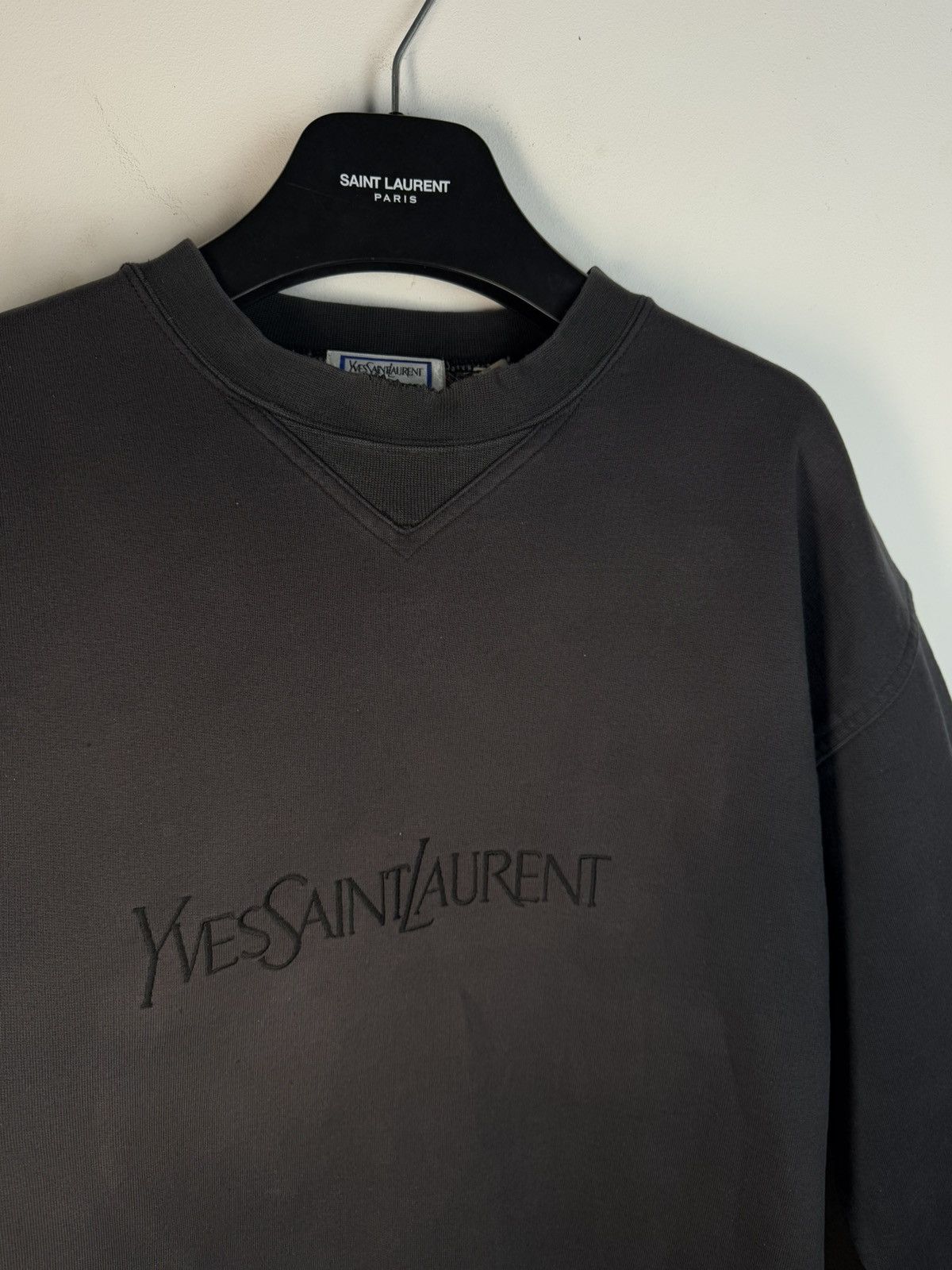 Yves Saint Laurent 90's Big Logo YSL Sweatshirt YSL Sweater