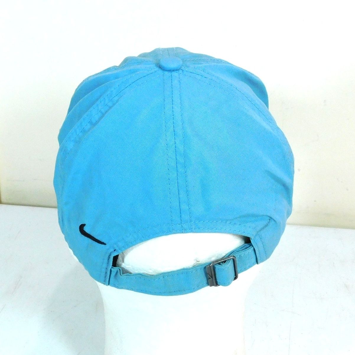 Nike Nike Gray Tag Dad Hat Light Blue Black Swoosh Strapback Size ONE SIZE - 4 Thumbnail