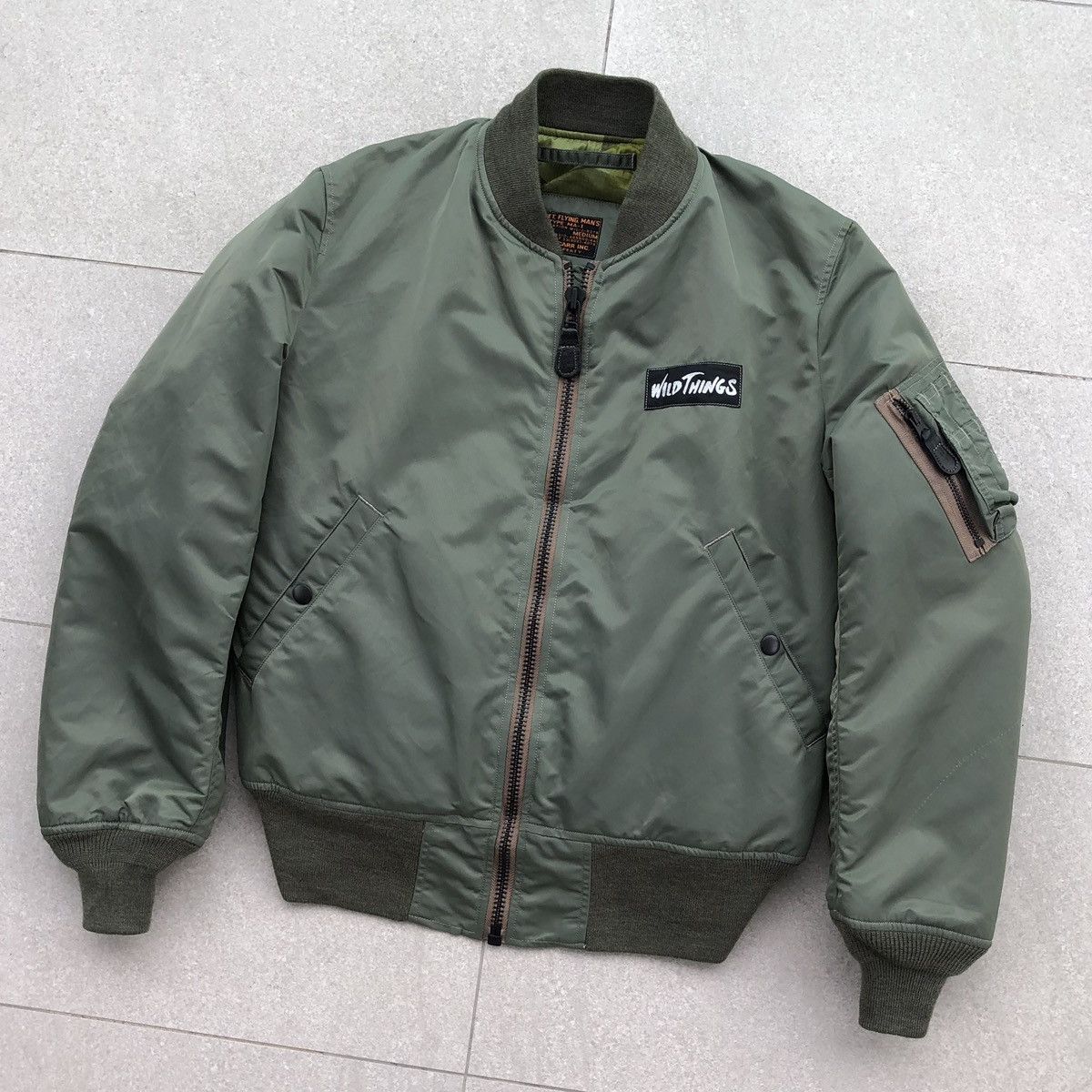 Wild Things WildThing x United Carr Inc Flying Man’s Ma-1 Bomber Jacket Size US M / EU 48-50 / 2 - 3 Thumbnail