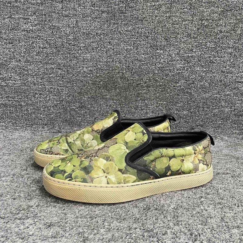 Gucci Gucci Green GG Slip-On Fashion Sneakers 0079 Size US 8.5 / EU 41-42 - 1 Thumbnail