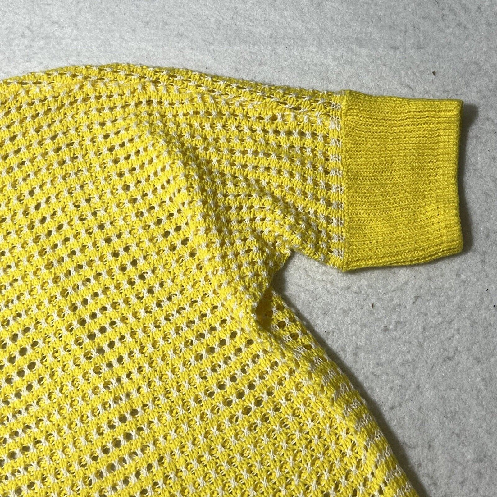 Other a.n.a Small Open Knit Sweater Bright Yellow Pullover Top Size S / US 4 / IT 40 - 4 Thumbnail