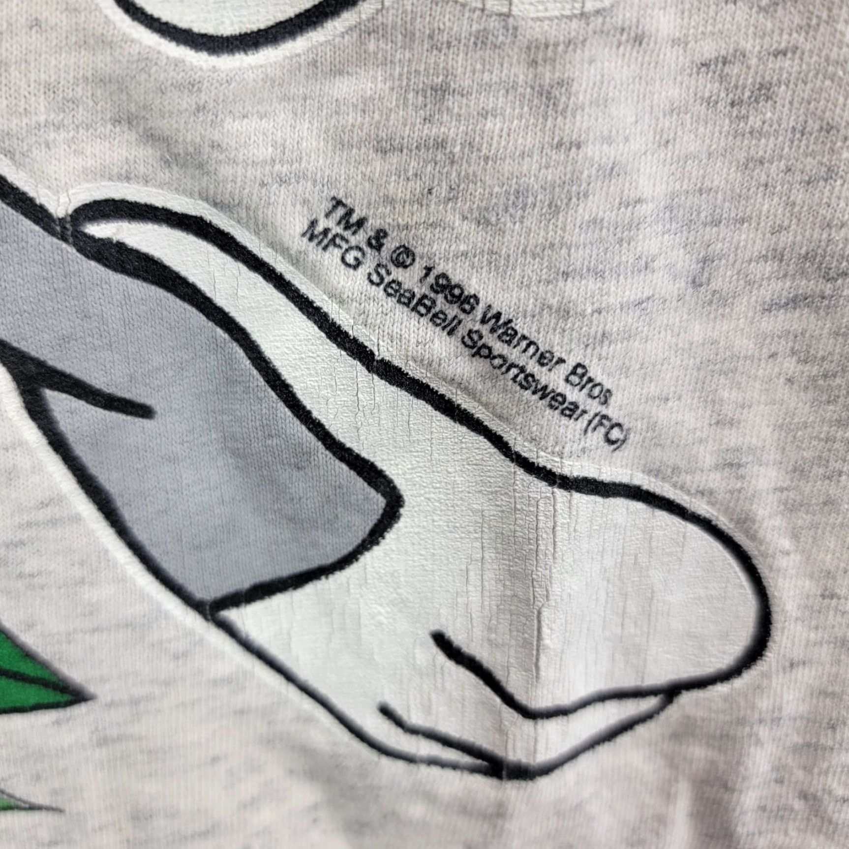 Vintage VINTAGE LOONEY TUNES Shirt Bugs Bunny 3X Adult Gray 90s Bah Hum Bugs T Shirt Santa Santa Bunny Mens Size US XXL / EU 58 / 5 - 3 Thumbnail