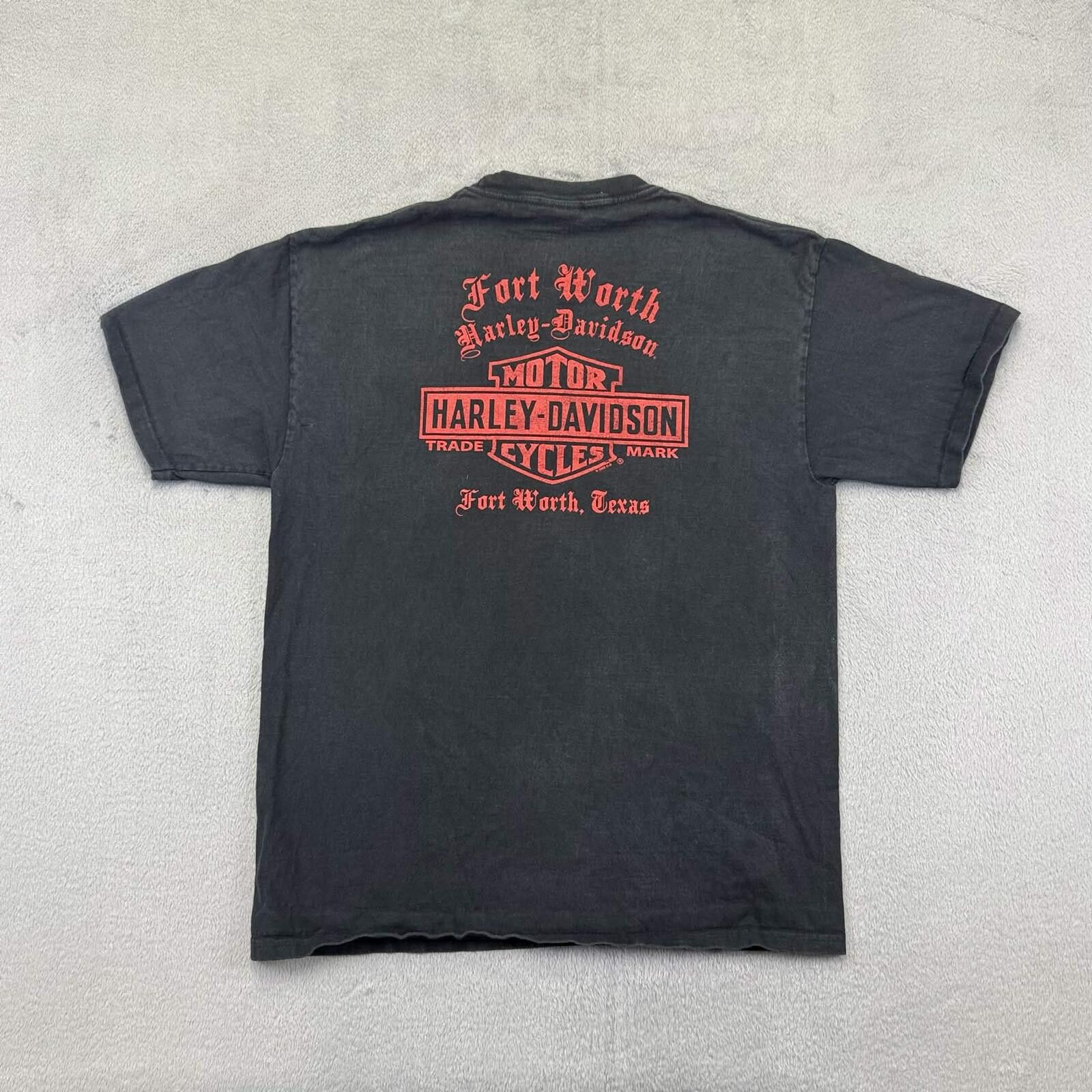 Harley Davidson Harley Davidson Fort Worth Texas Motorcycle Pin-Up T-Shirt Size US L / EU 52-54 / 3 - 2 Thumbnail
