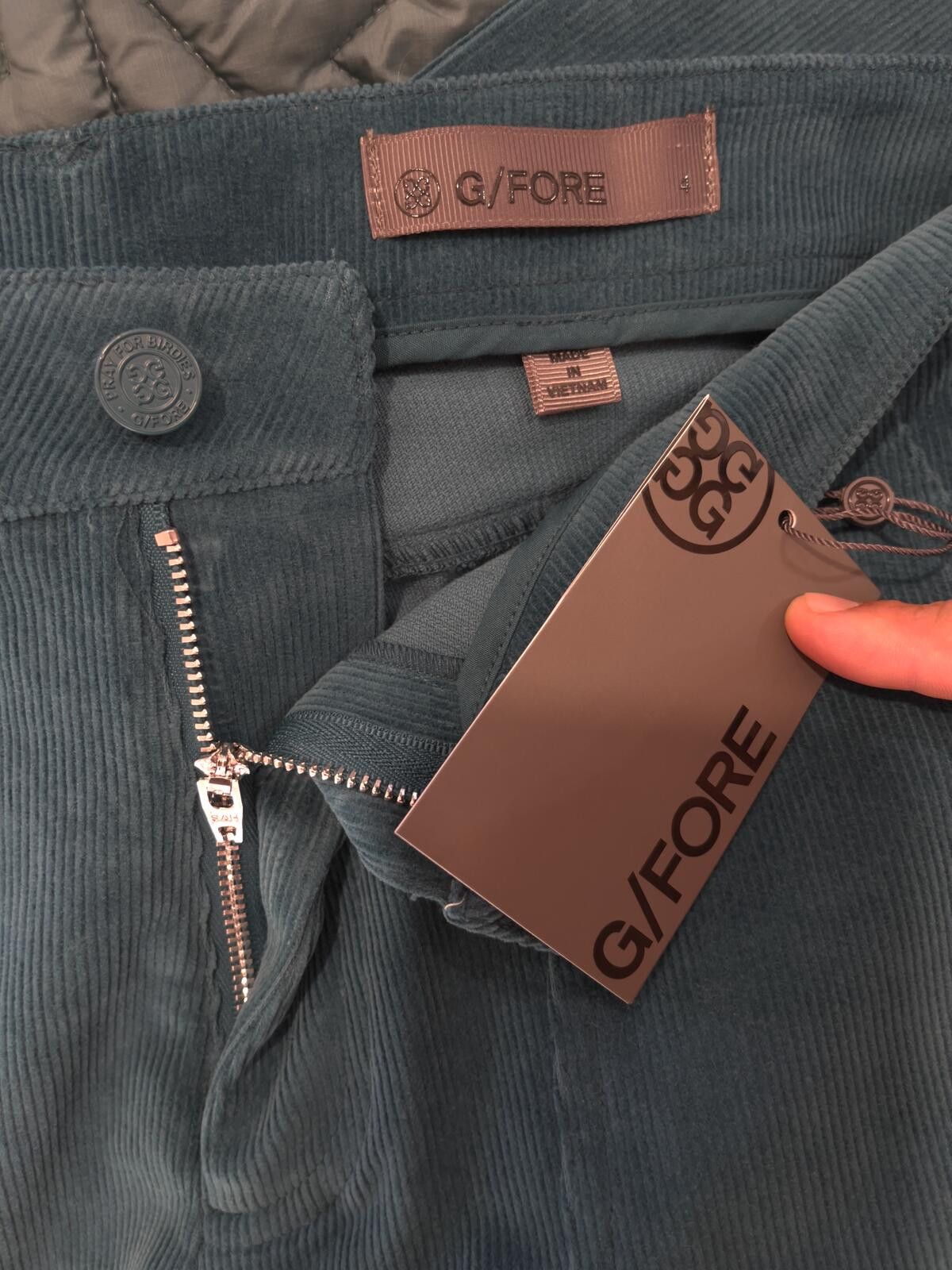 G/FORE G/FORE Women's Teal Corduroy Pants Size 4 Size 27" / US 4 / IT 40 - 4 Thumbnail