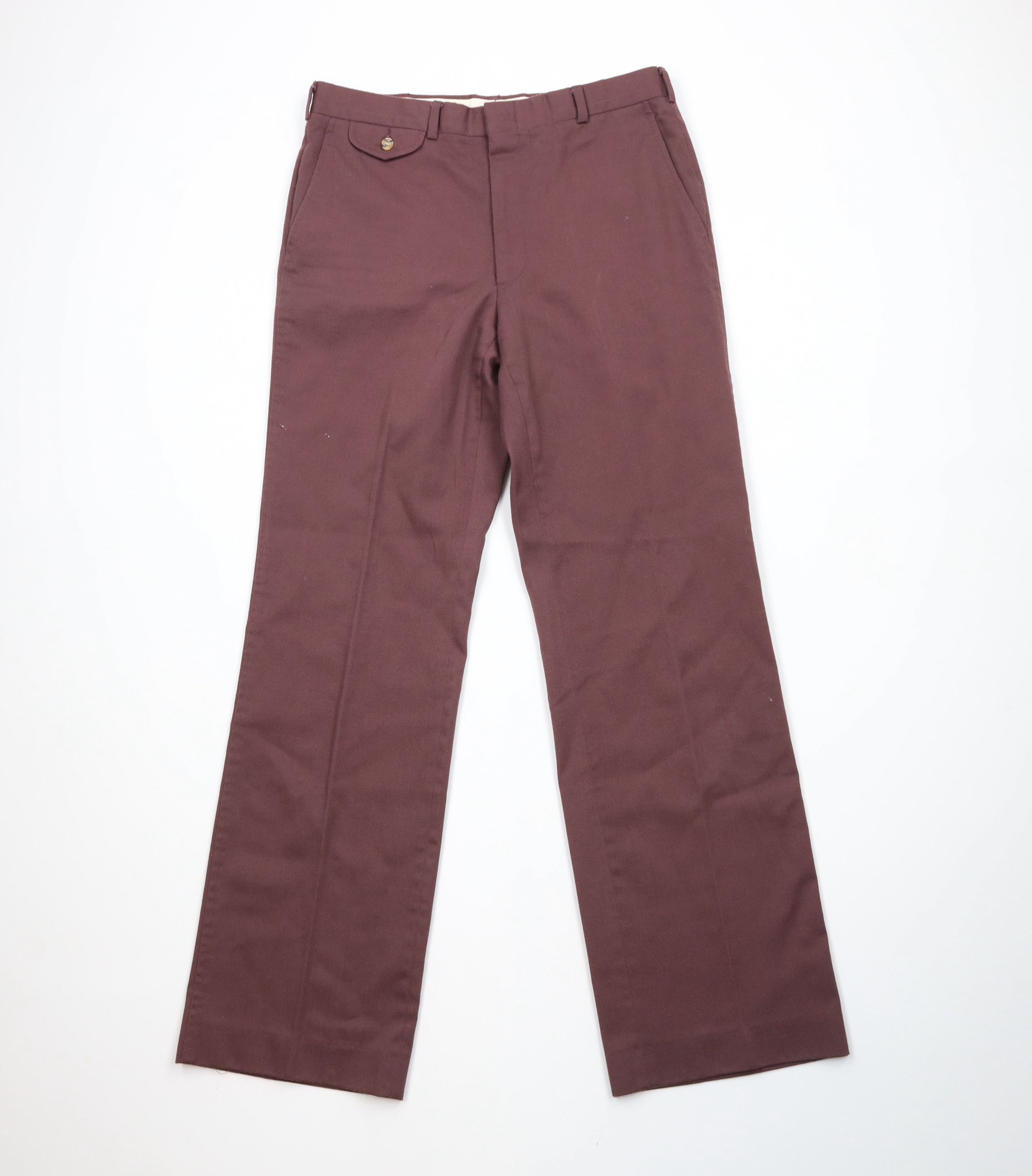 Vintage Vintage 70s Streetwear Wide Leg Chino Pants Purple USA Size US 31 - 1 Thumbnail
