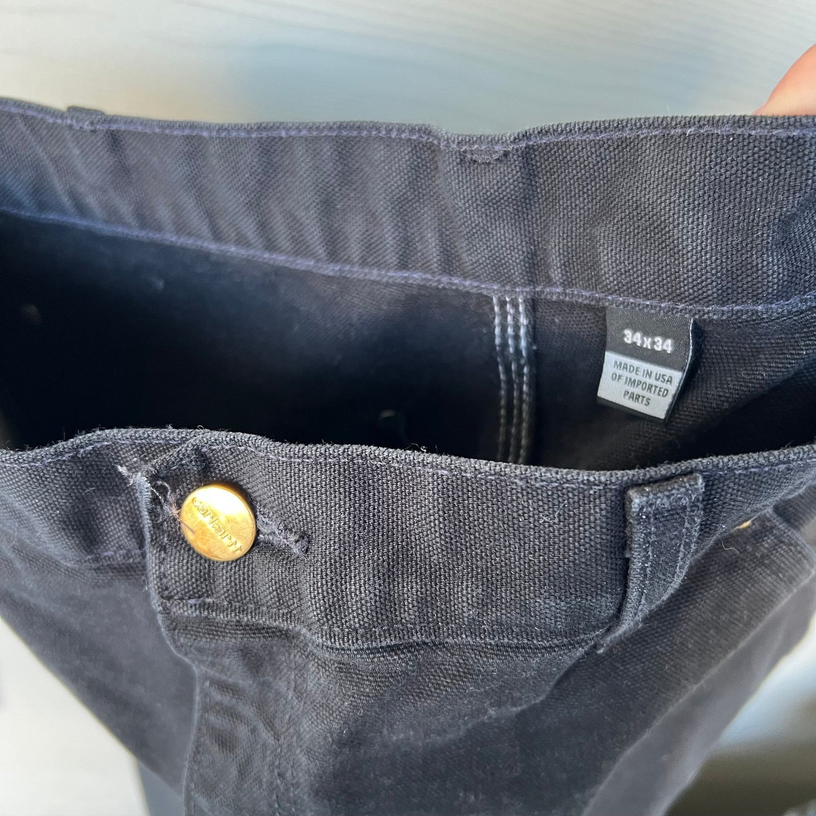 Carhartt × Vintage Vintage Y2K Carhartt black double knee work carpenter pants Size US 32 / EU 48 - 4 Thumbnail