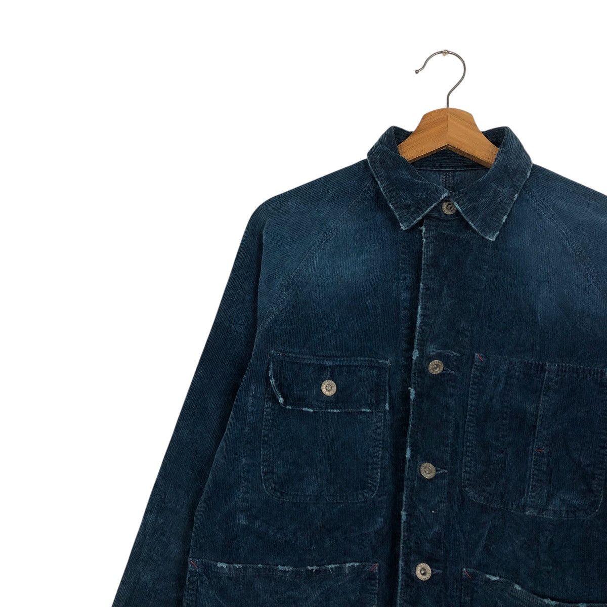 Japanese Brand 📌Rich Blue Indigo Chore Work Jacket Poober Issey Miyake Size US S / EU 44-46 / 1 - 8 Thumbnail