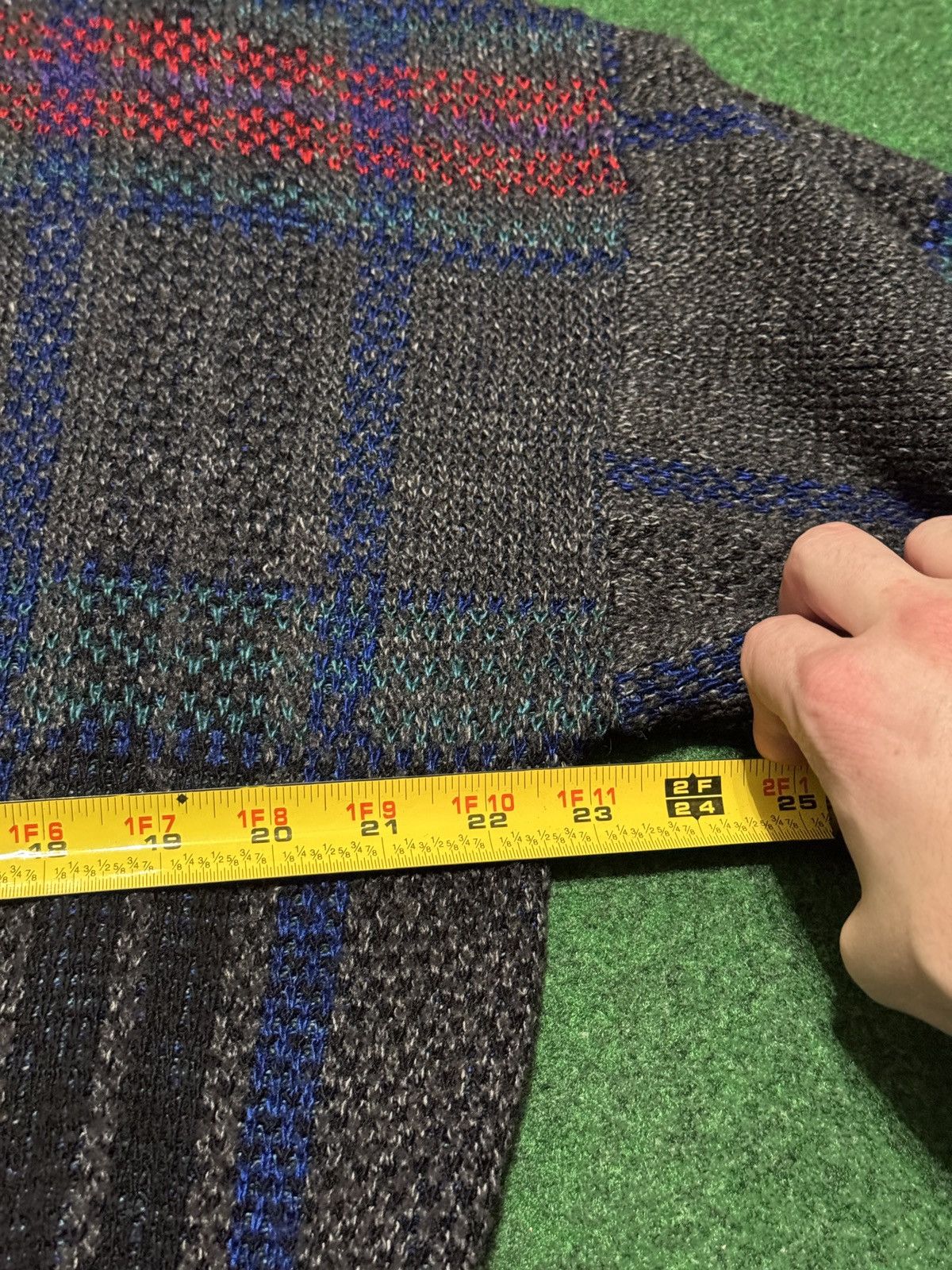 Jantzen Vintage 90s Jantzen Plaid Retro Grandpa Knit L/XL Sweater Size US L / EU 52-54 / 3 - 6 Thumbnail
