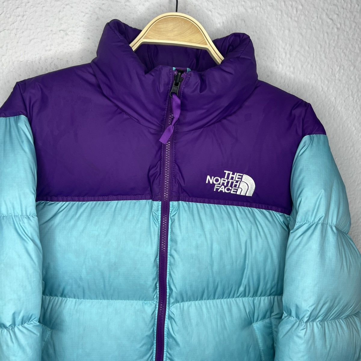 The North Face The North Face Nuptse 700 Turqoise Blue Purple Logo Puffer Size US S / EU 44-46 / 1 - 4 Thumbnail