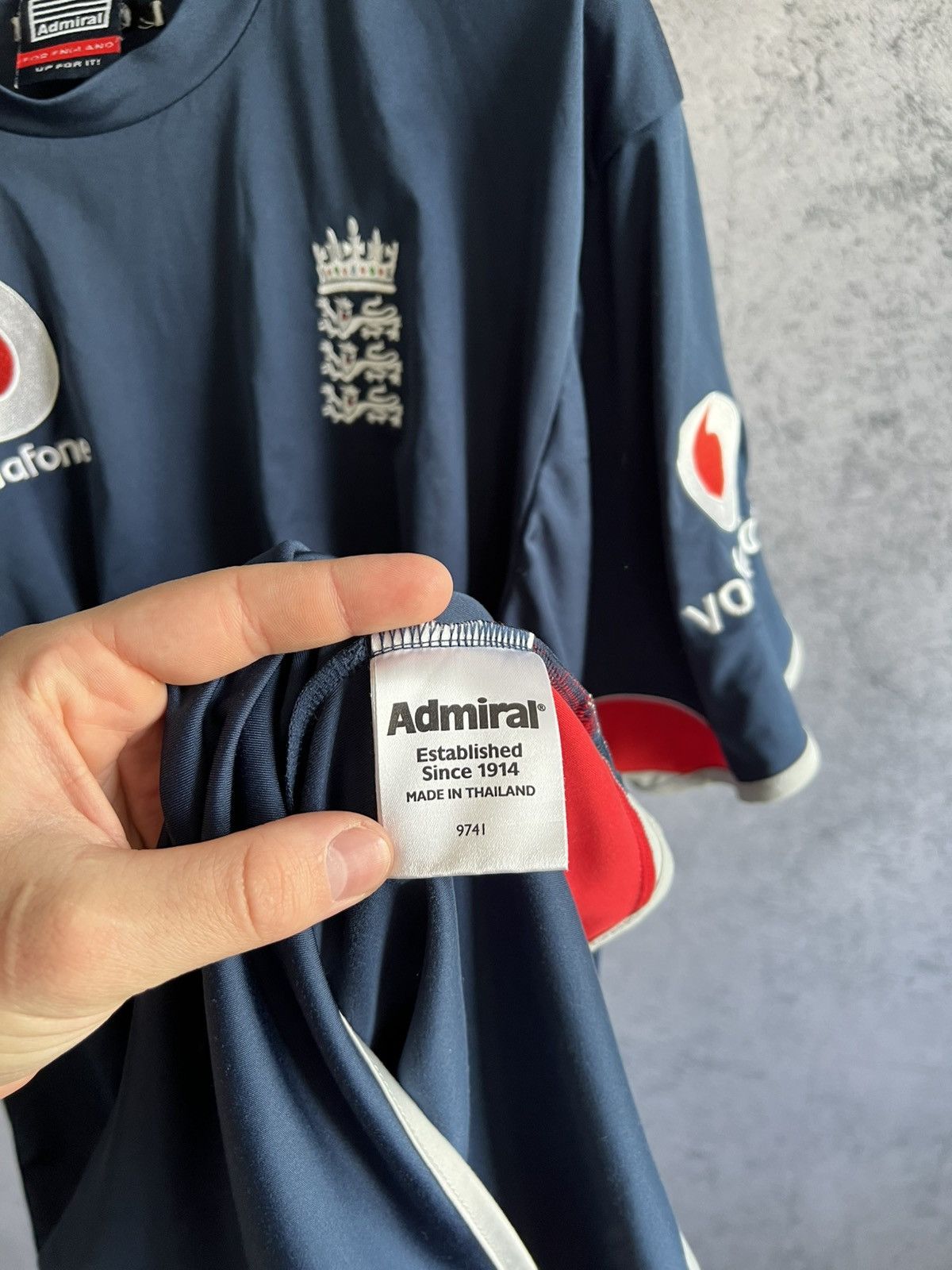 Vintage Vodafone England 2000s T-Shirt Admiral Jersey Soccer Size US M / EU 48-50 / 2 - 9 Thumbnail