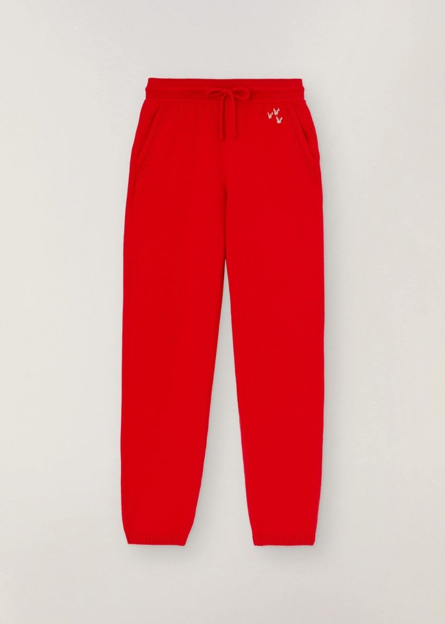 image of Loro Piana O1Srvl11E0524 Trouser In Red, Women's (Size 27)