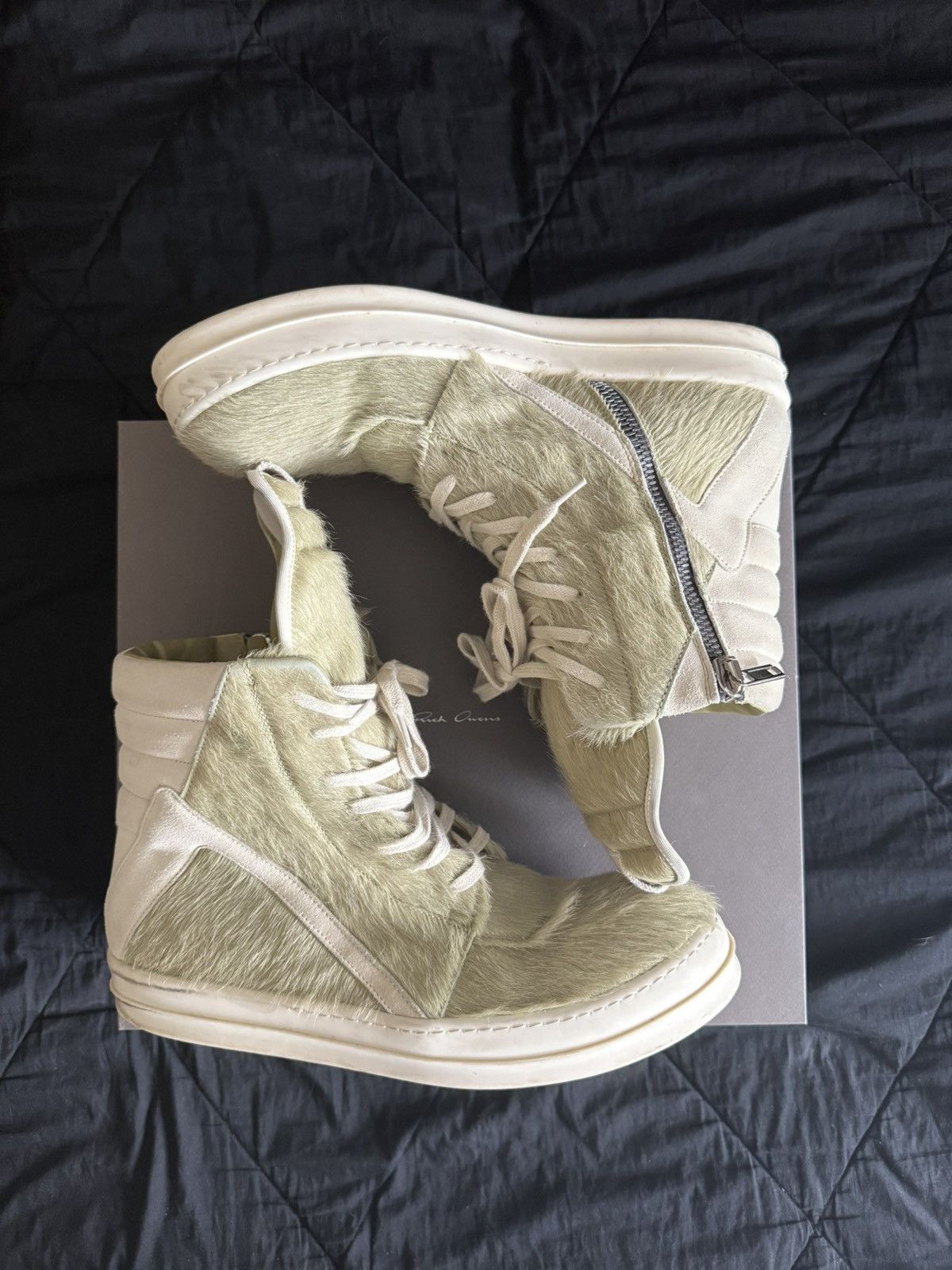 Rick Owens Geobasket Pink Pony Hair