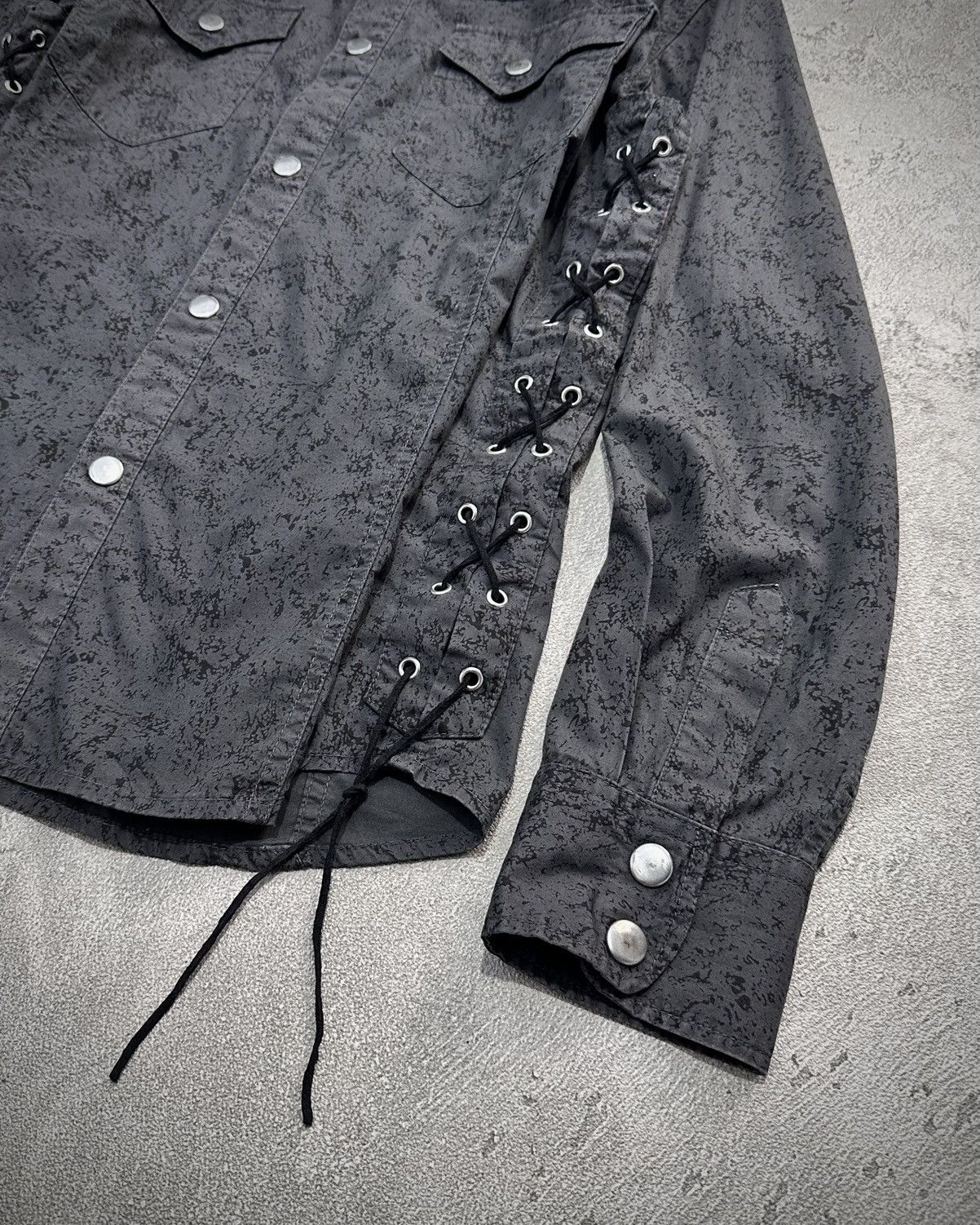 Japanese Brand Roushatte Lace Up Shirt Size US M / EU 48-50 / 2 - 3 Thumbnail