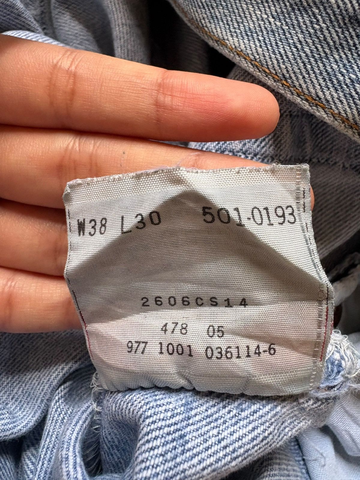 Levi's Vintage 90s Levis 501 Blue Wash Loose Baggy Jeans Size US 36 / EU 52 - 10 Thumbnail