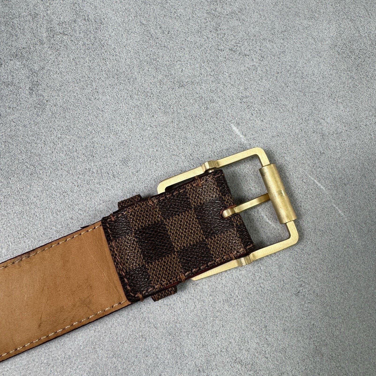 Louis Vuitton Louis Vuitton Check Men Leather Belt Size 34 Size 34 - 20 Thumbnail