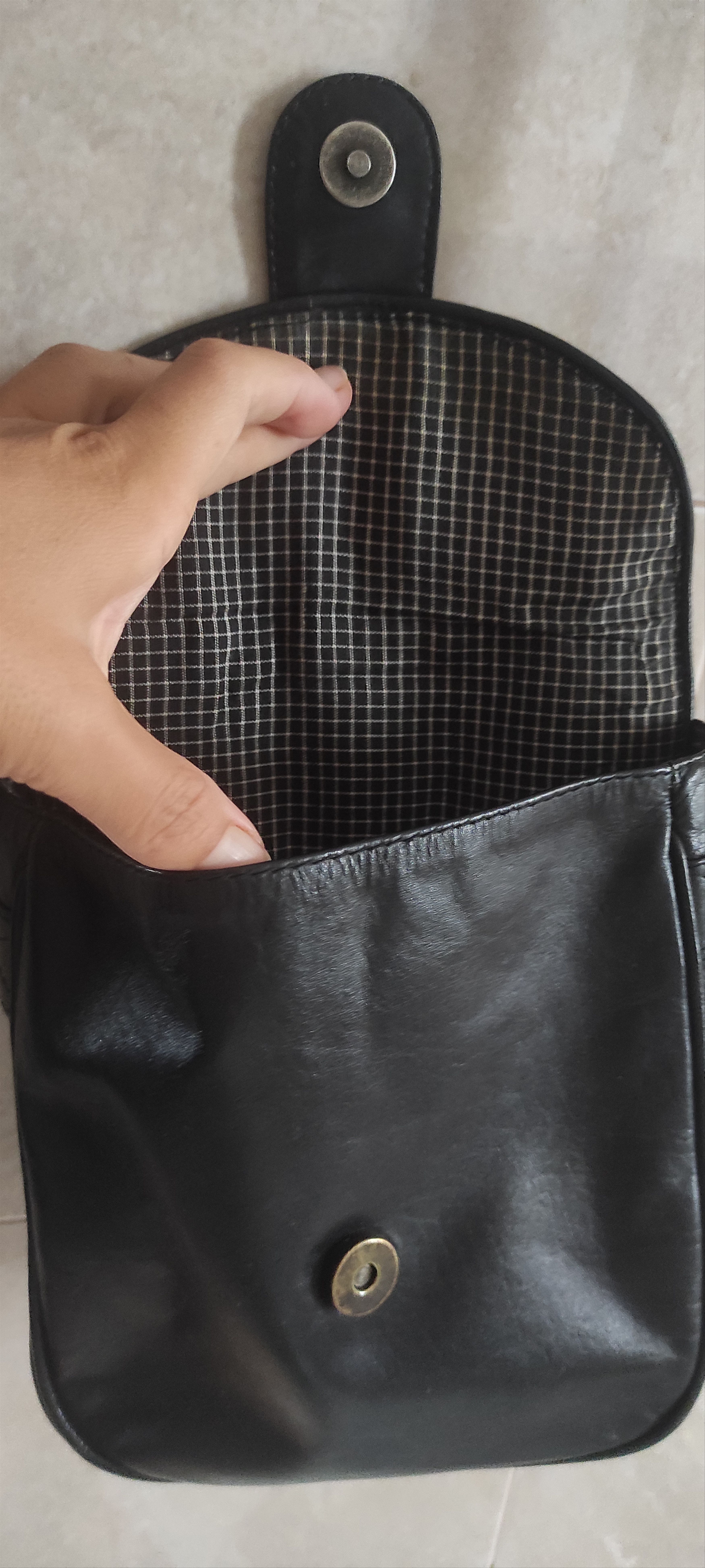 Longchamp Longchamp Paris Black Pebble Leather Crossbody Bag Size ONE SIZE - 5 Thumbnail
