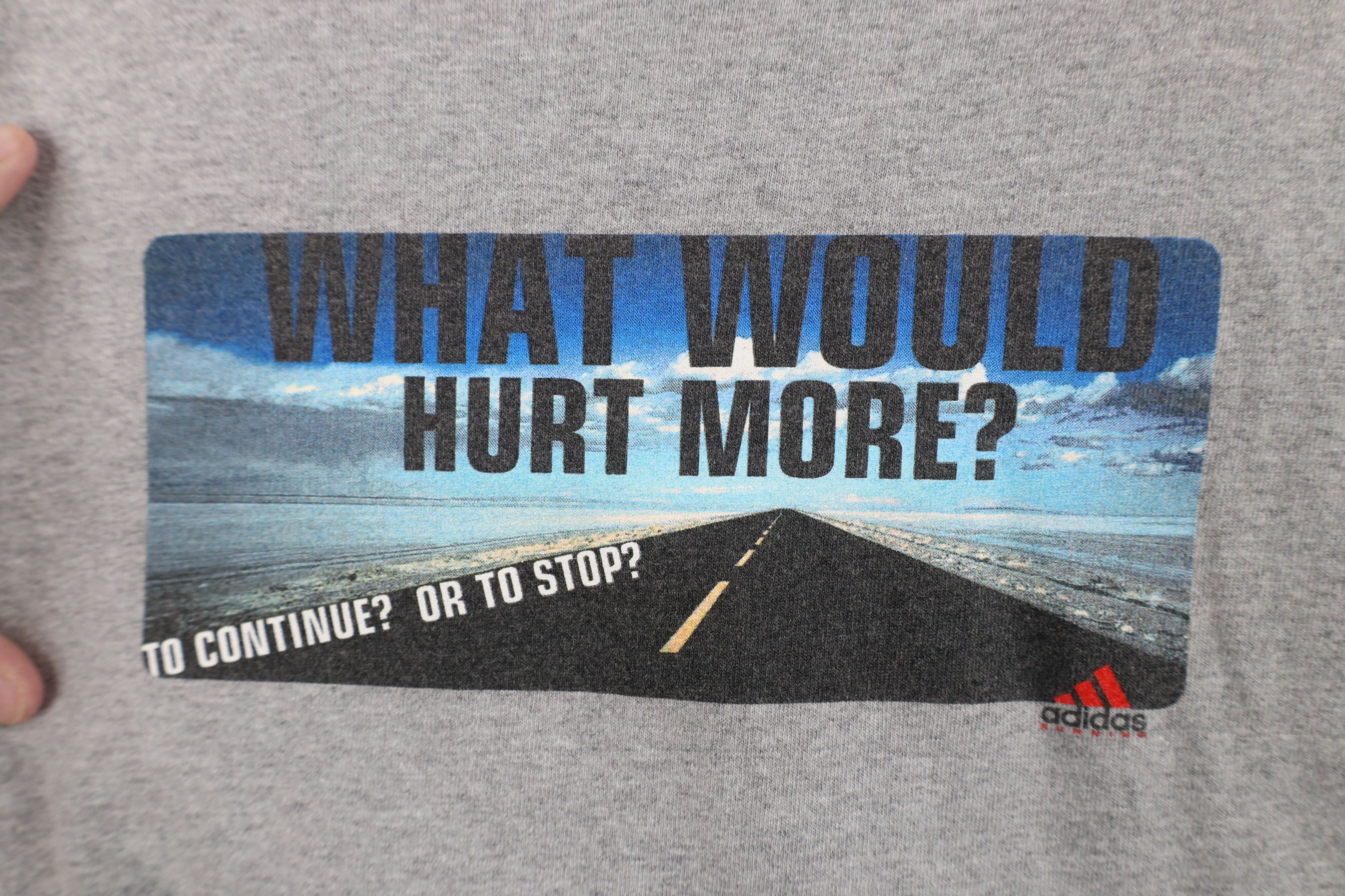 Adidas Vintage 90s Y2K Adidas Running Would Hurt More T-Shirt USA Size XL / US 12-14 / IT 48-50 - 4 Thumbnail