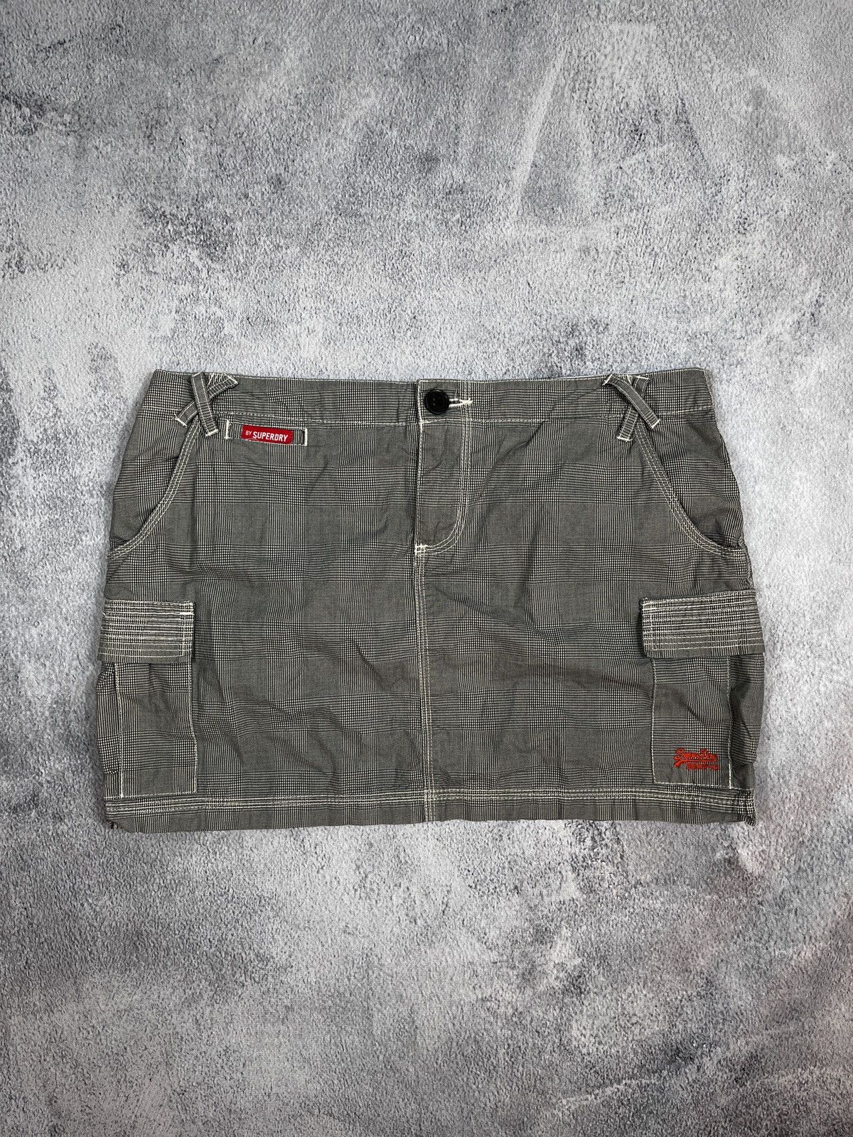 Japanese Brand × Vintage Vintage Y2K low rise cargo check skirt Japanese 00s style Size 30" / US 8 / IT 44 - 1 Thumbnail