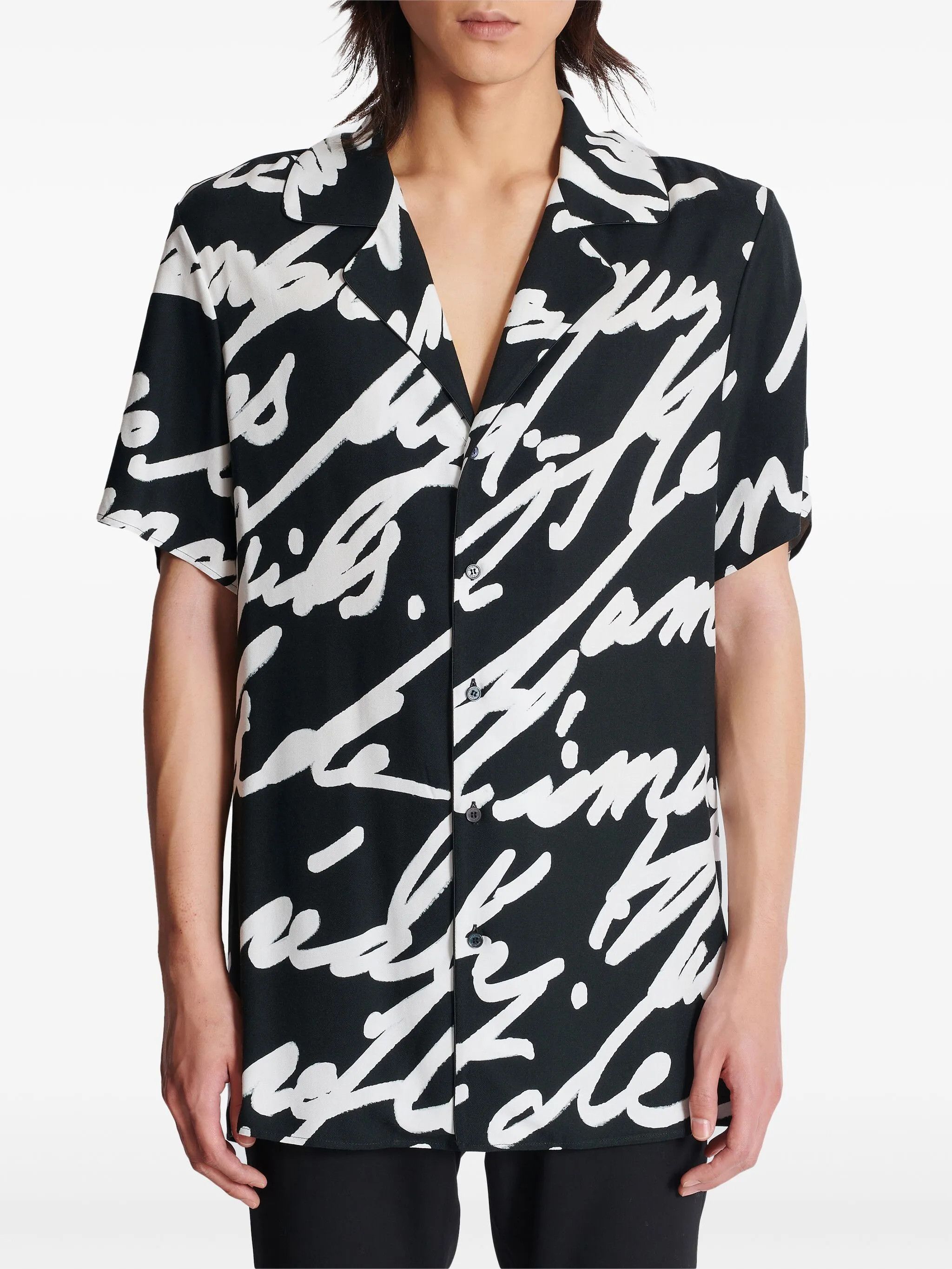 Balmain o1mt1gz0126 Big Love Letter Short Sleeve Pyjama Shirt Size US S / EU 44-46 / 1 - 4 Thumbnail