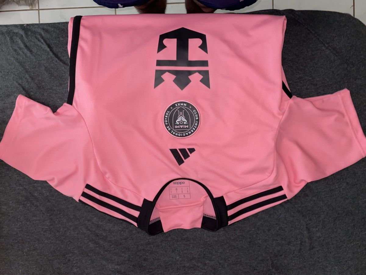 Image of Adidas Inter Miami Jersey in Pink, Men's (Size Small)