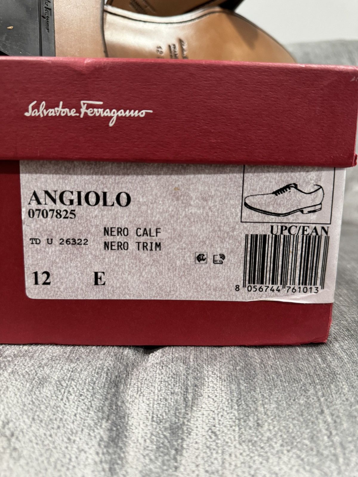 Salvatore Ferragamo Salvatore Ferragamo Angiolo (Nero Calf/Trim) sz. 12E Size US 12 / EU 45 - 6 Thumbnail