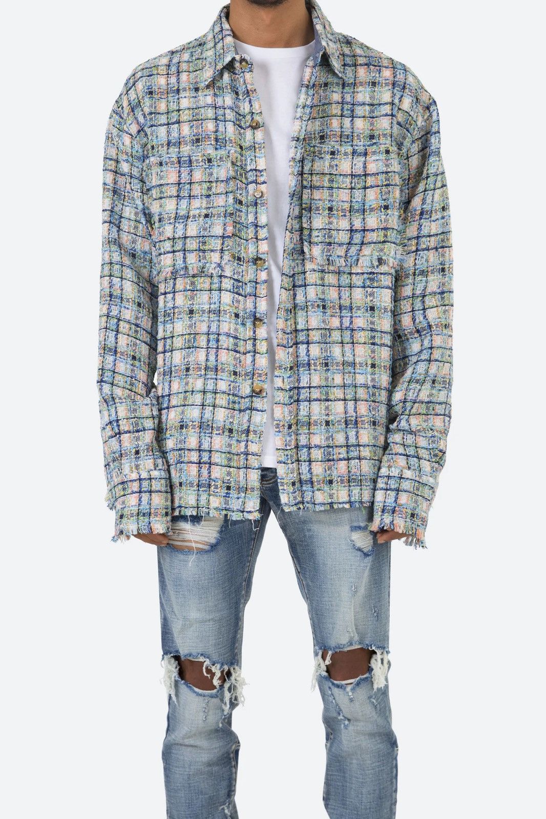 MNML mnml Oversized Raw Edge Flannel Size US S / EU 44-46 / 1 - 1 Thumbnail